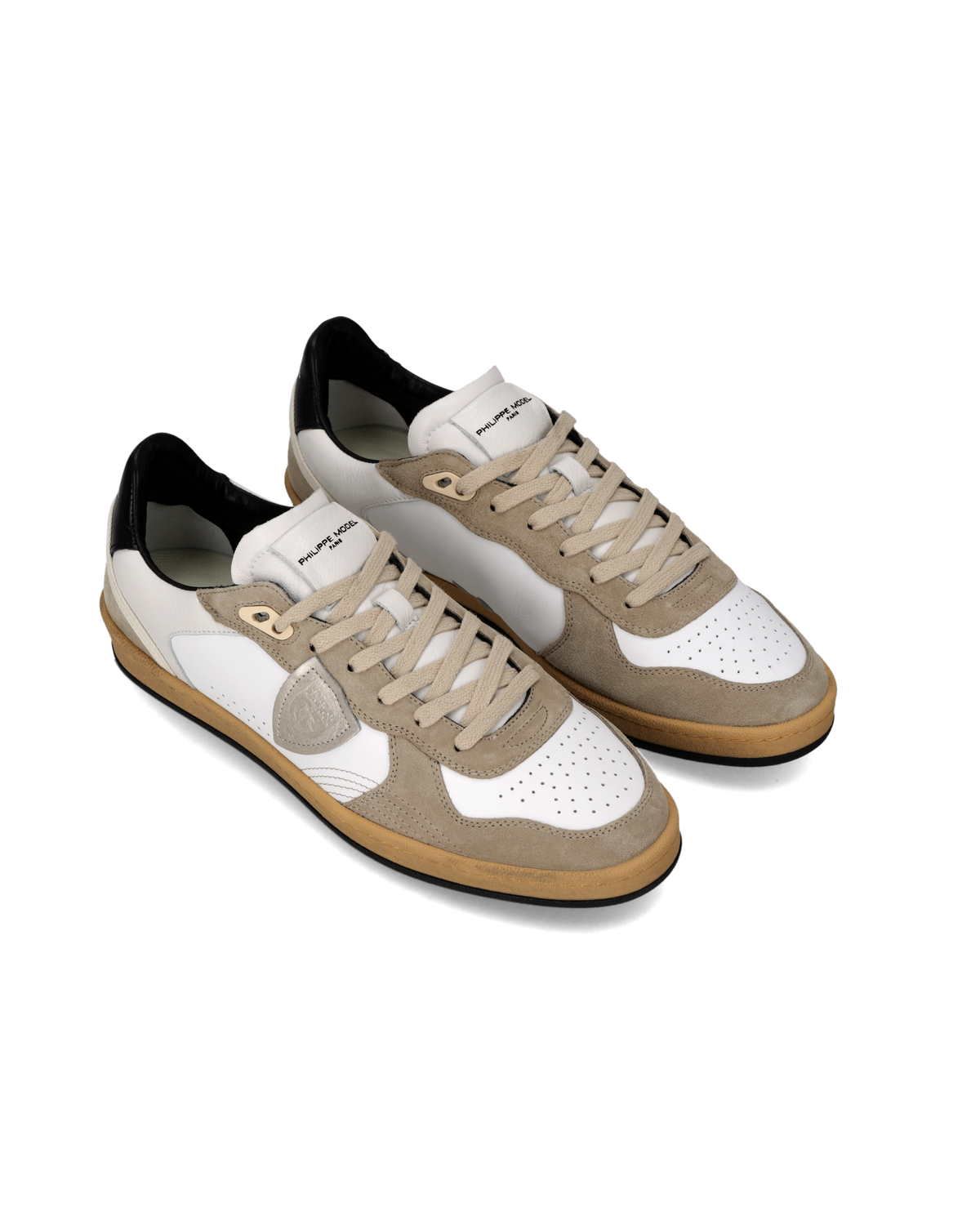 Sneakers Uomo Philippe Model Pgal Low Bianco Beige - Vista frontale e superiore