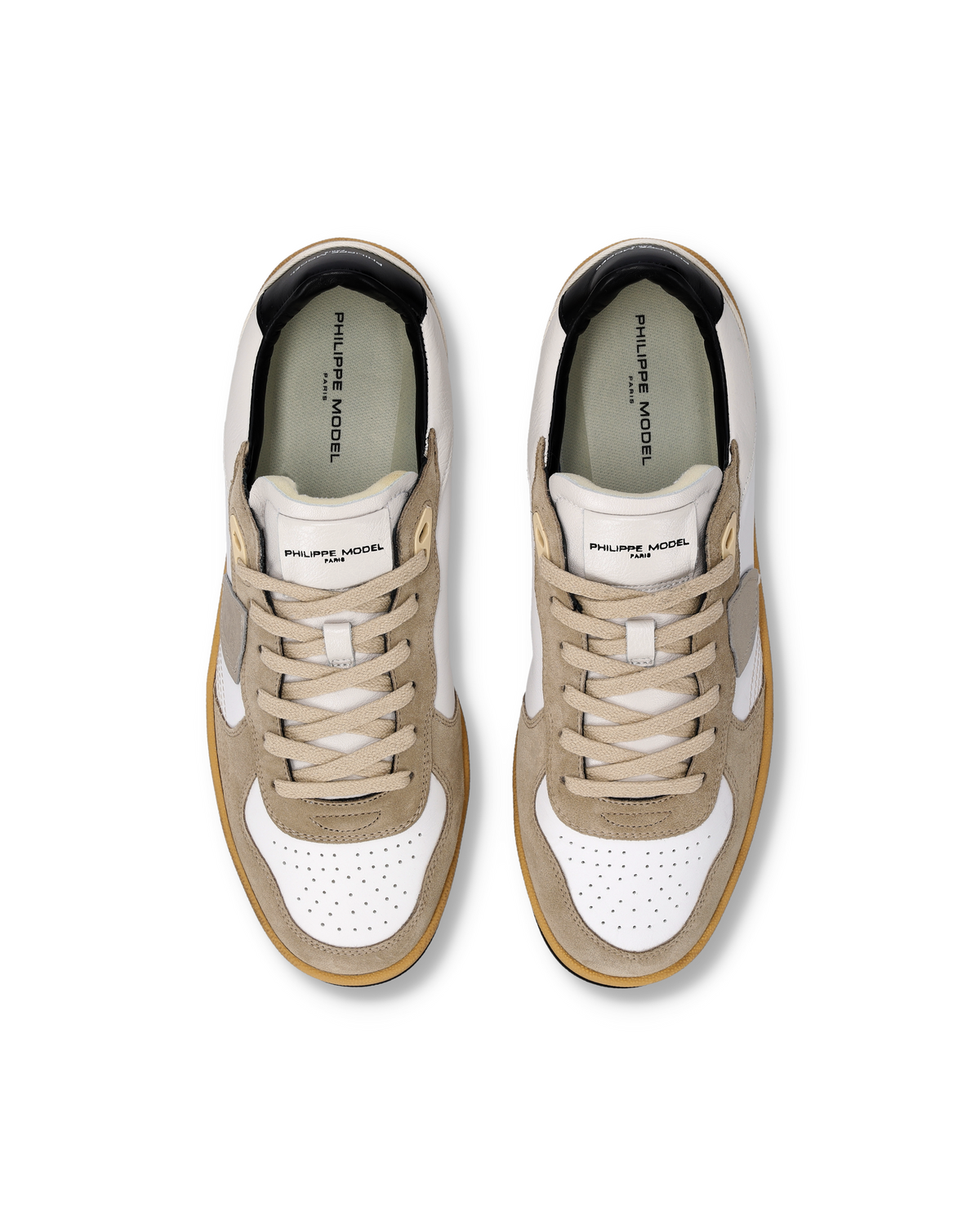 Sneakers Uomo Philippe Model Pgal Low Bianco Beige - Dettaglio tallone e spoiler