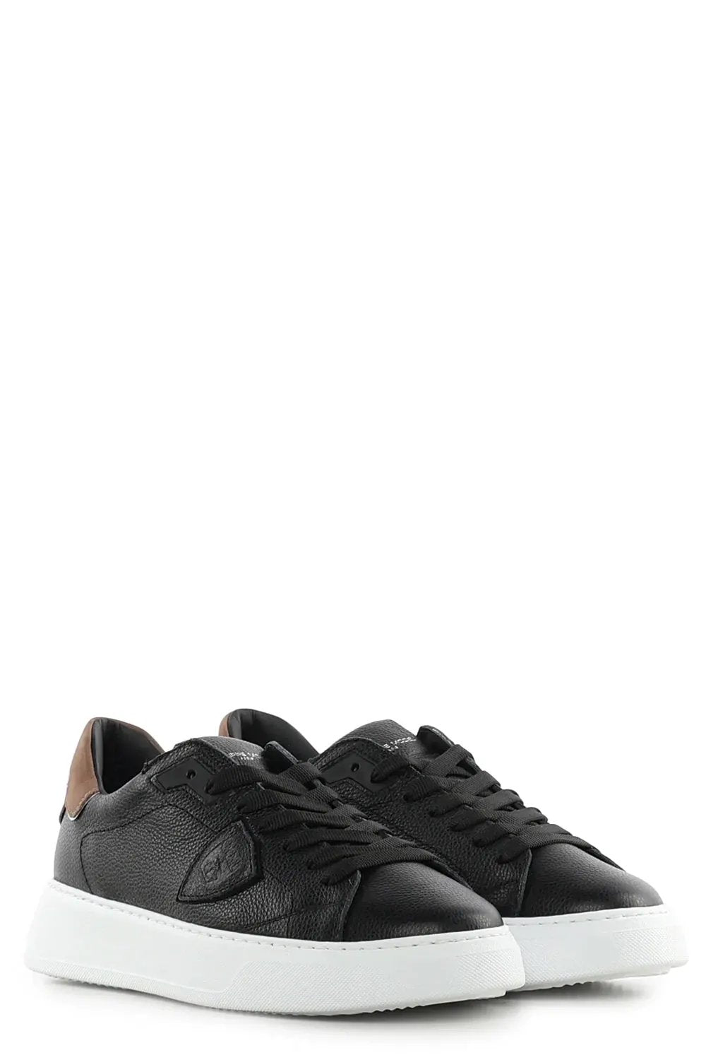Philippe Model Temple Low Man BTLU ZZ02 pelle nero marrone - Vista laterale