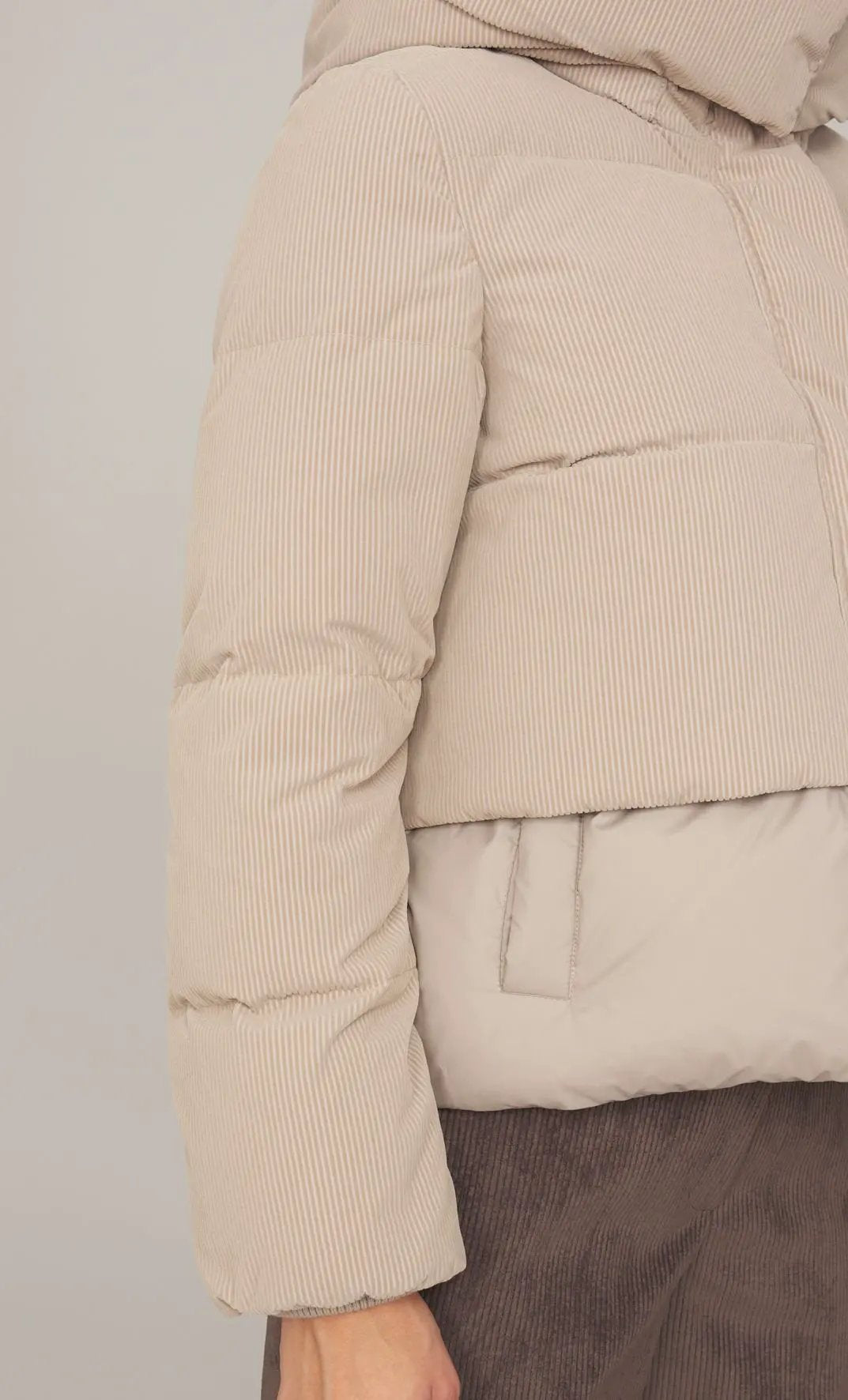 Piumino Bomboogie JW9782 Oyster Shell - interno e rifiniture