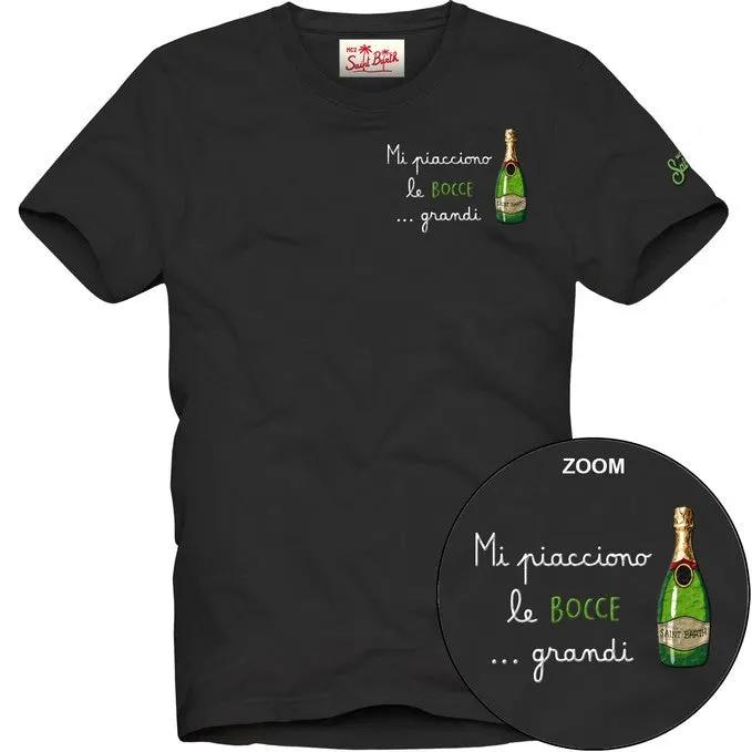 SAINT BARTH PORTOFINO 04451L BOCCE GRANDI 00 MAN COTTON T-SHRT WITH FRONT PRINT/EMB by SAINT BARTH