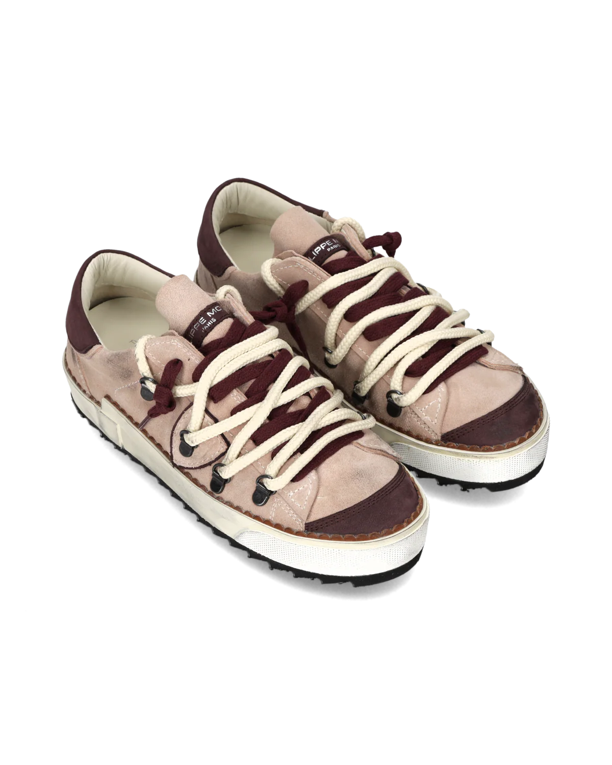 PHILIPPE MODEL PRLD RR01  SNEAKER PRSX  LOW DAIM MONTAGNE_ROSE