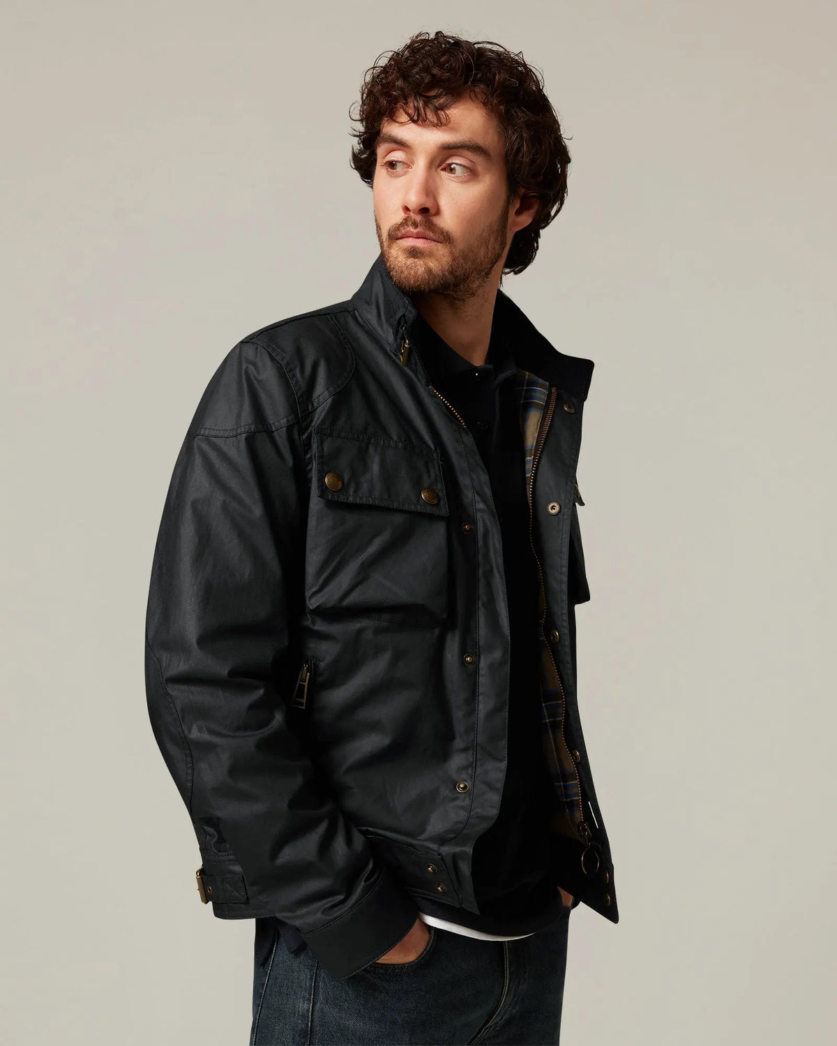Belstaff Racemaster Icon Jacket - Dark Navy (105306DKNVY) particolare cuciture e finiture