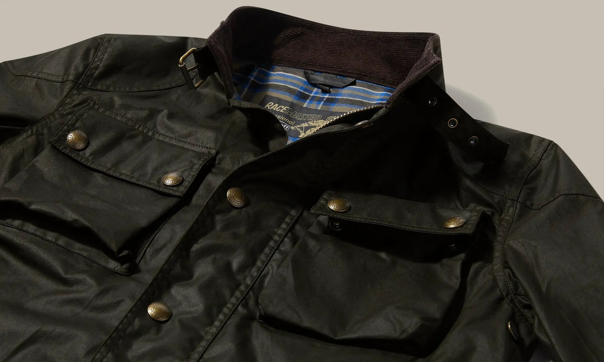 BELSTAFF Racemaster Icon Jacket Faded Olive - Vista posteriore