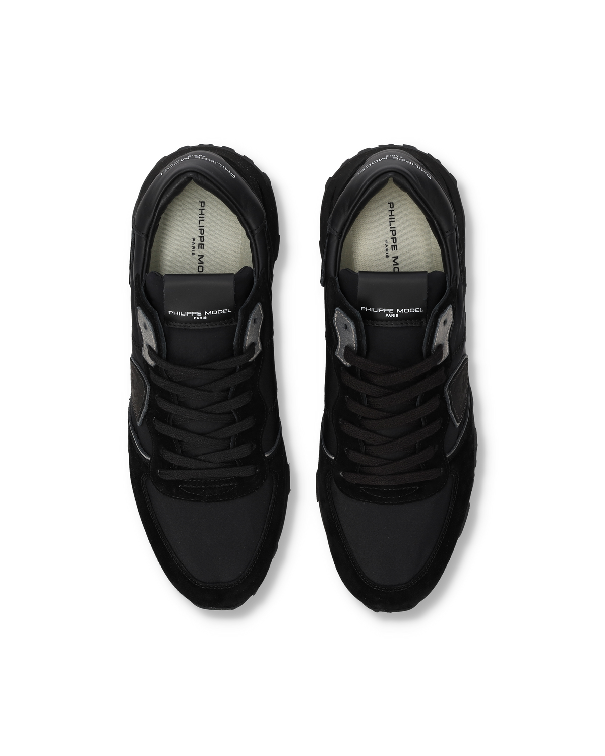 Philippe Model Tropez Haute Low Uomo Nero TKLU N001 - Vista frontale e allacciatura