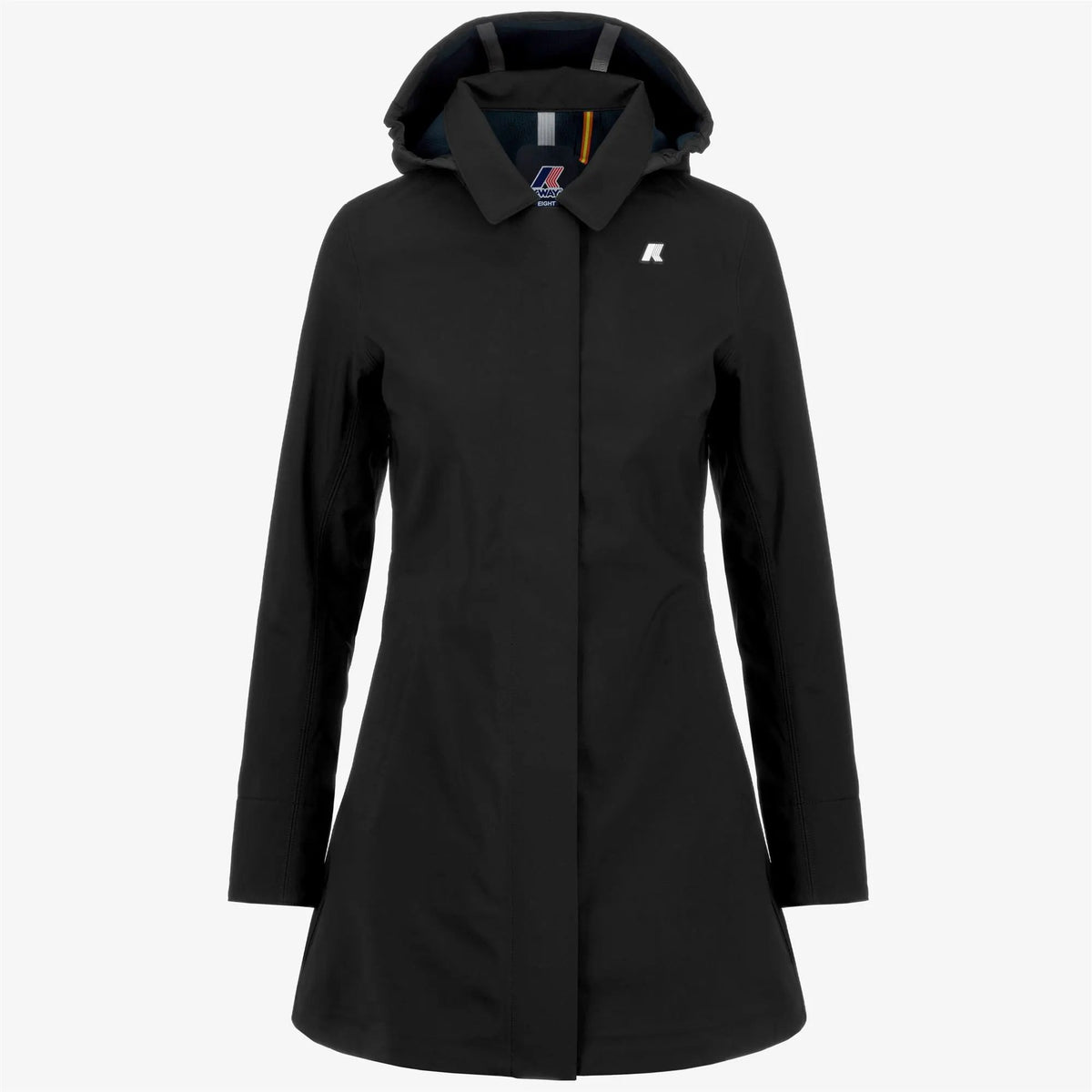 Trench donna K-Way Mathy Bonded Black - Blue Depth K2148BW A3C - Dettaglio interno e tessuto