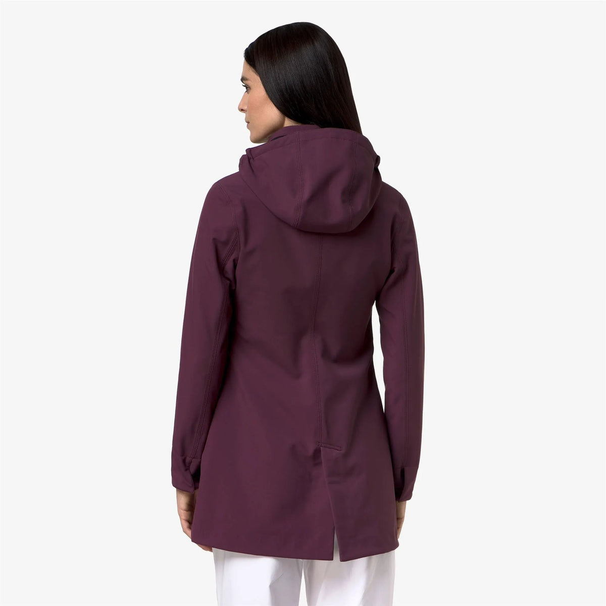 Giacca Mathy Bonded da donna, lunghezza 3/4, colore Violet Mauve Wine (codice D0R) - vista laterale