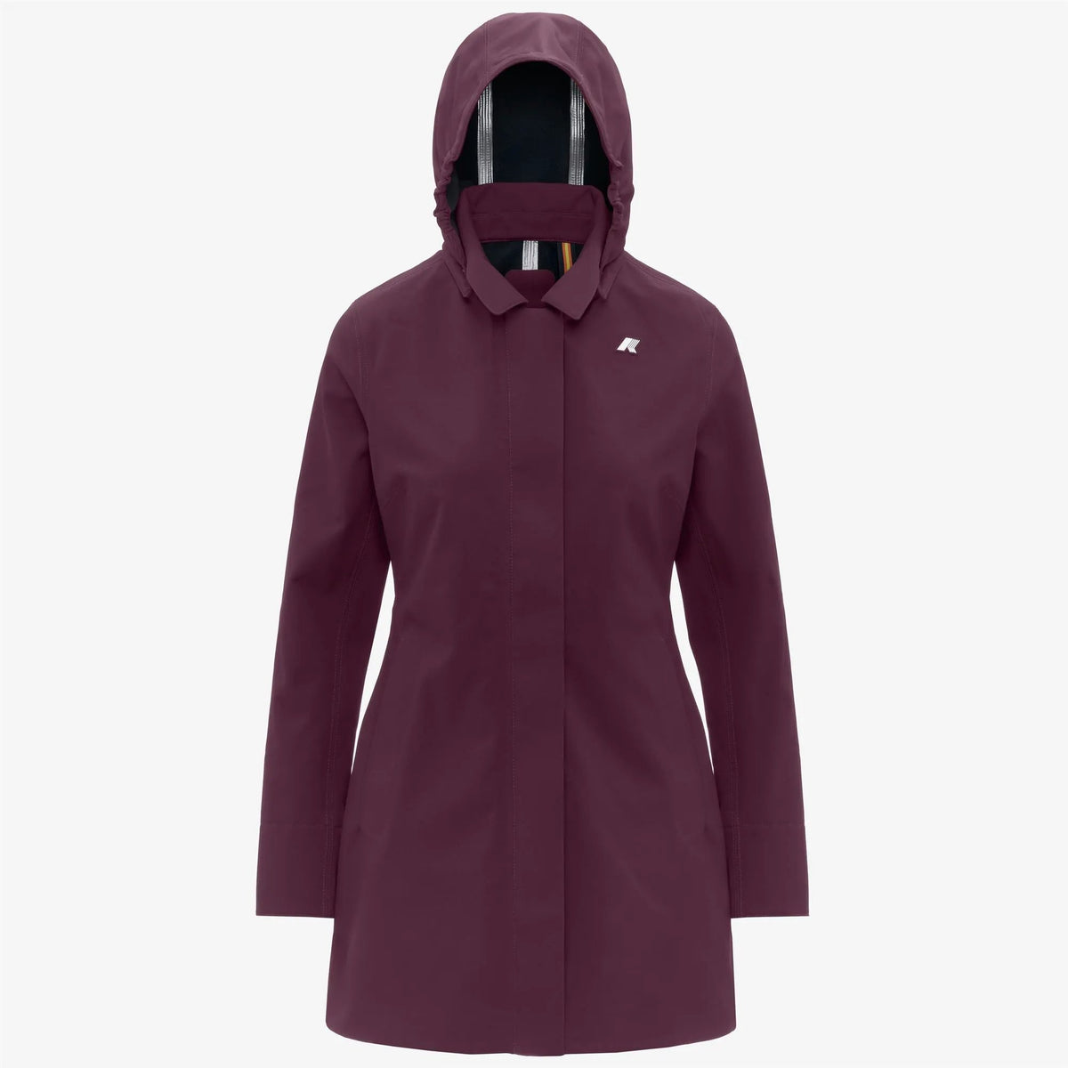 Giacca Mathy Bonded da donna, lunghezza 3/4, colore Violet Mauve Wine (codice D0R) - retro