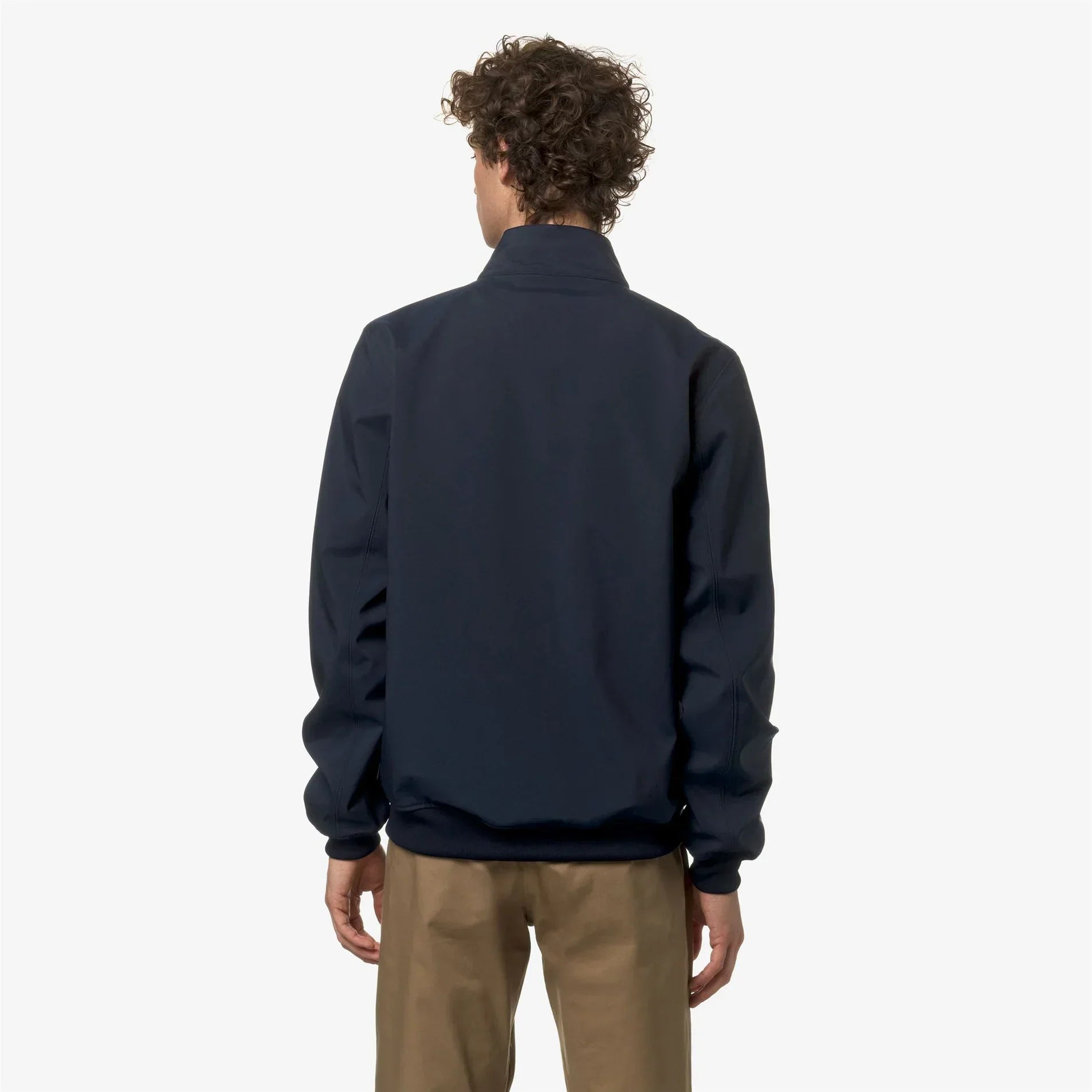 Giacca uomo blu navy, vista posteriore, abbigliamento casual elegante
