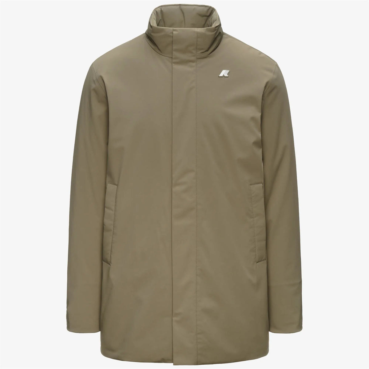Giacca K-WAY Duke St Warm Green Army - Dettaglio tasca e finiture interne