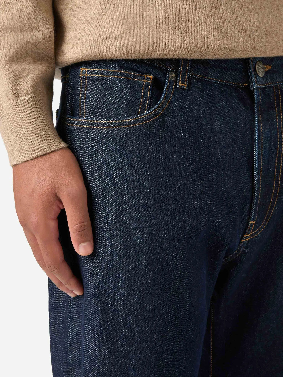 Pantaloni Riverdale denim blu scuro, modello RVD0002 / 00667M - dettaglio laterale