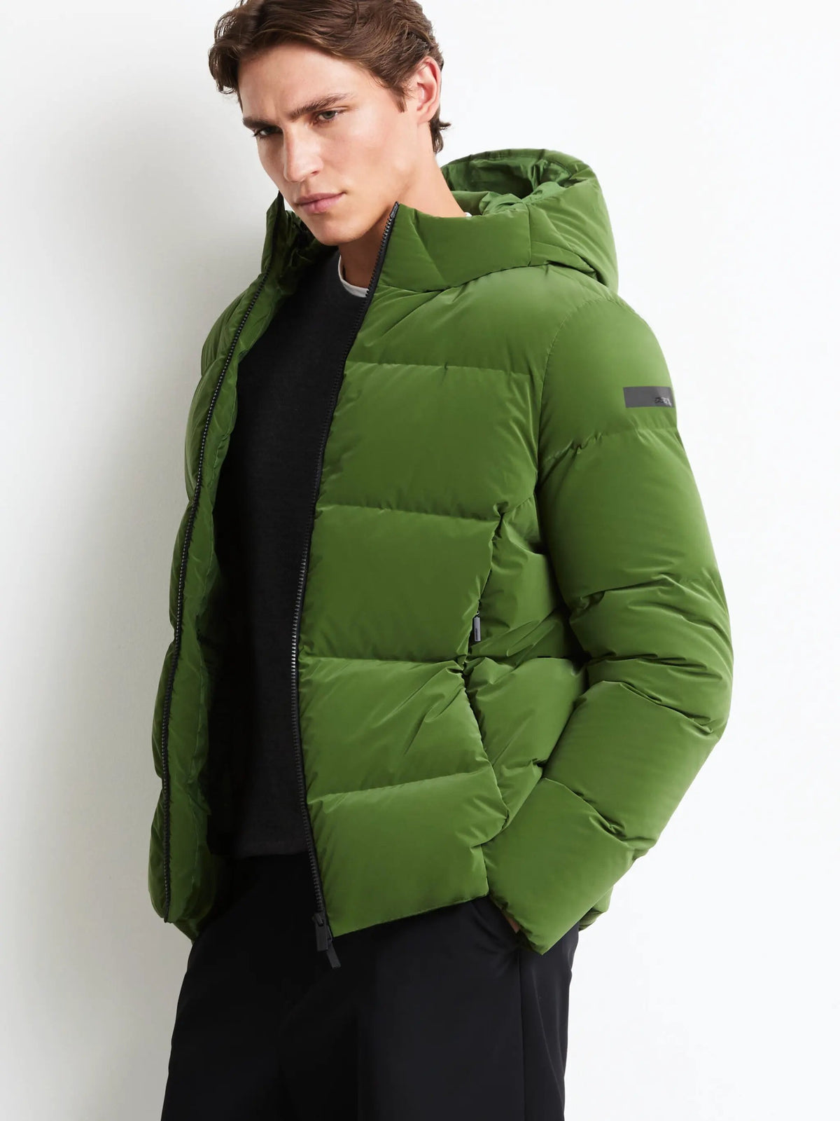 Giacca a vento RRD supeRRDuck! Tubic 14 Hood Zip Jkt Verde Prato - Fronte