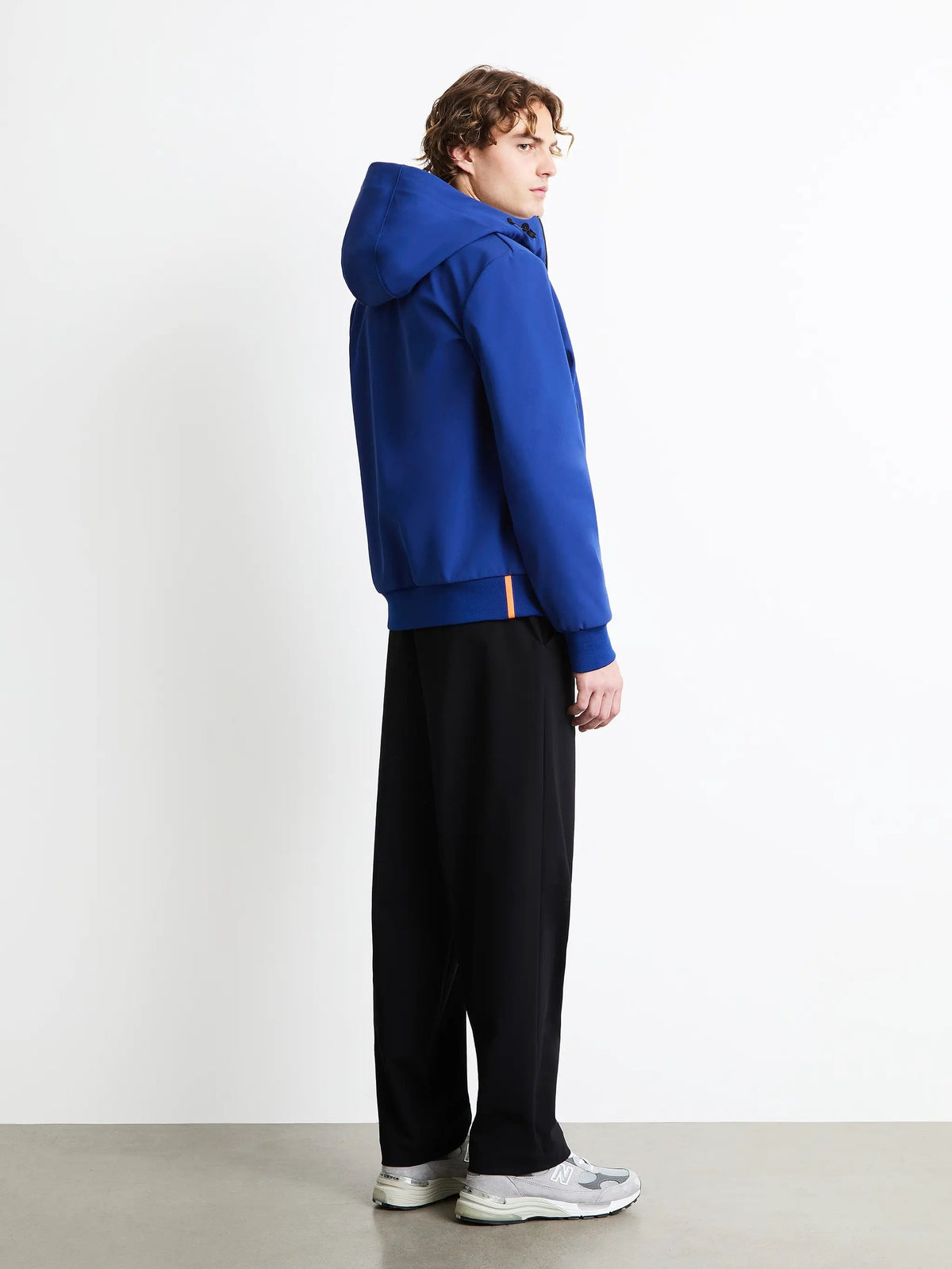 RRD Surflex Winter Thermo Hood Zip Jkt — profilo laterale — Blue Black (60)