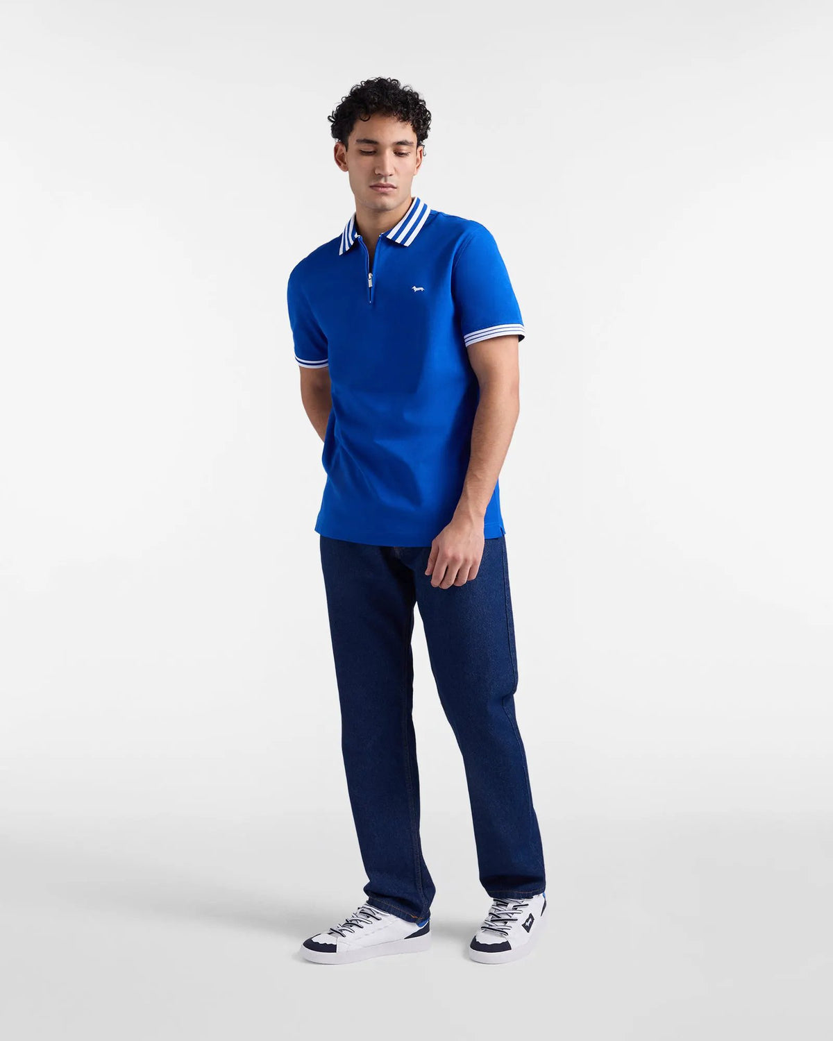 Pantaloni Harmont & Blaine Narrow Fit in denim blu - Vista posteriore
