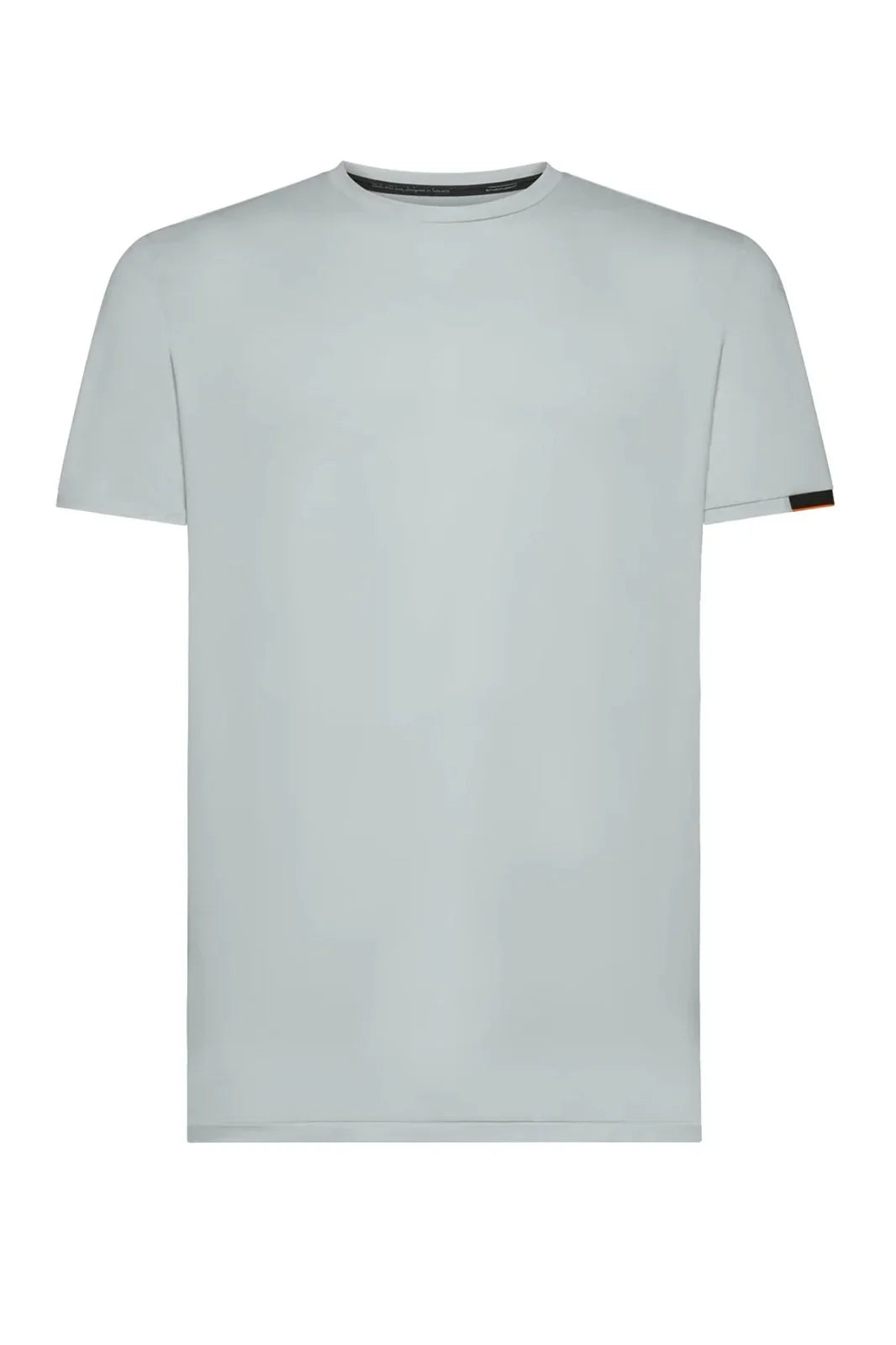 T-shirt uomo grigio chiaro manica corta, girocollo, in tessuto liscio, stile minimal moderno