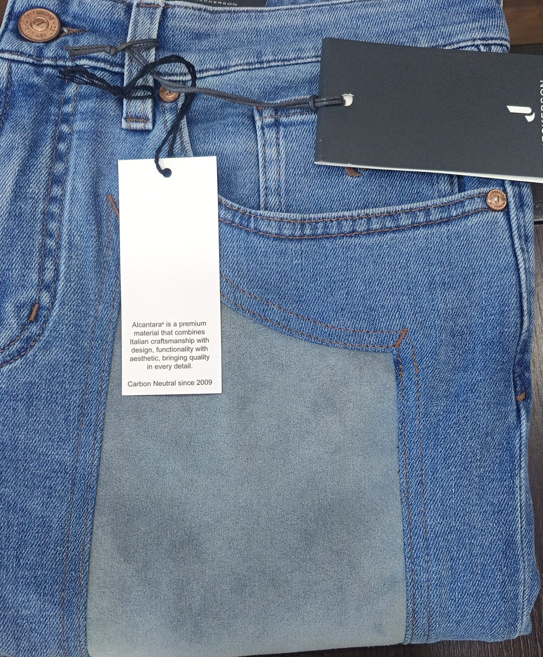 JECKERSON PA077JOHN002 DENI043 D148D JEAN JOHN 5 POCHES ÉCUSSON ALCANTARA POUSSIÈRE