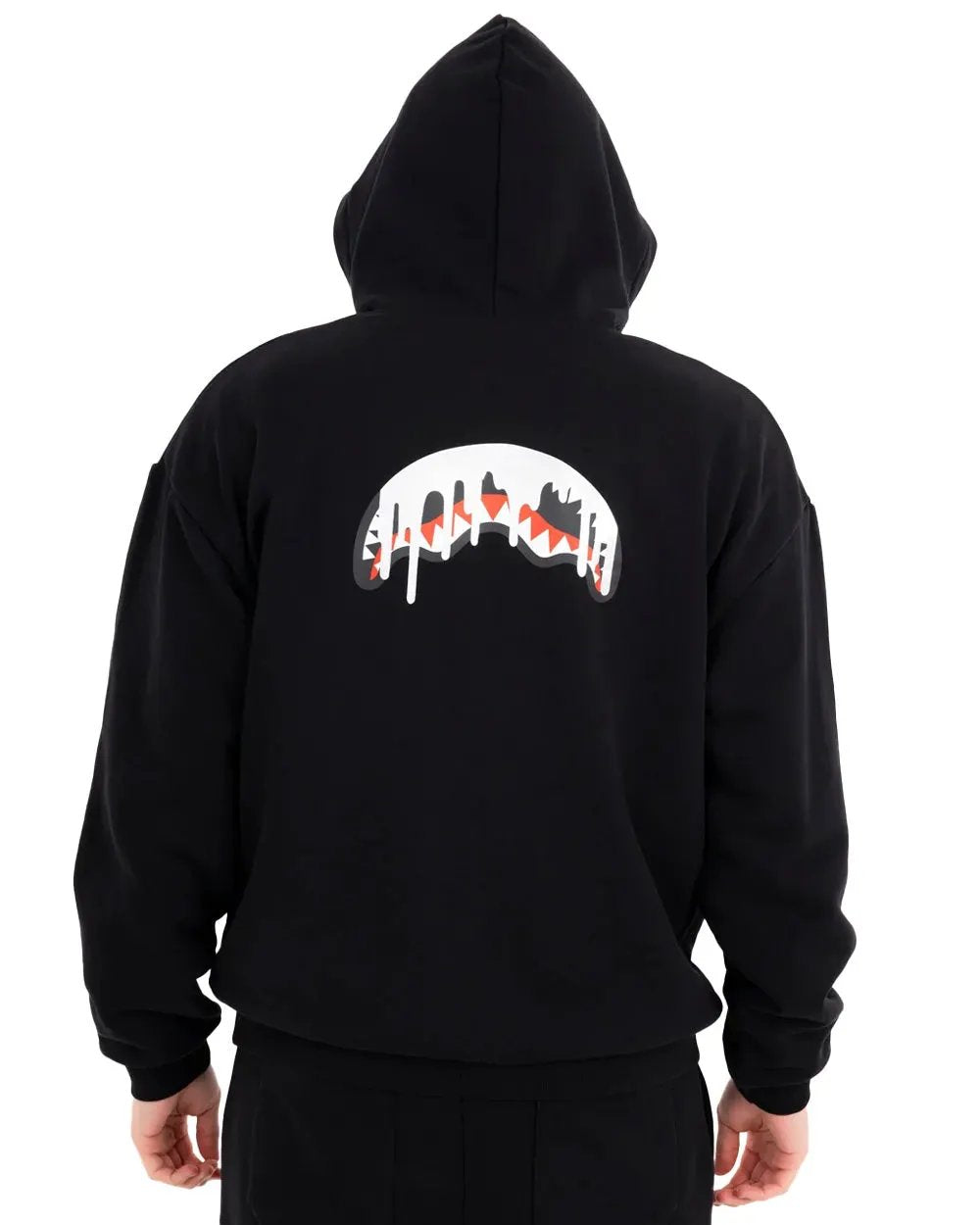 Sprayground Felpa con zip SP997GBLK Silver Drip Nero - Vista retro