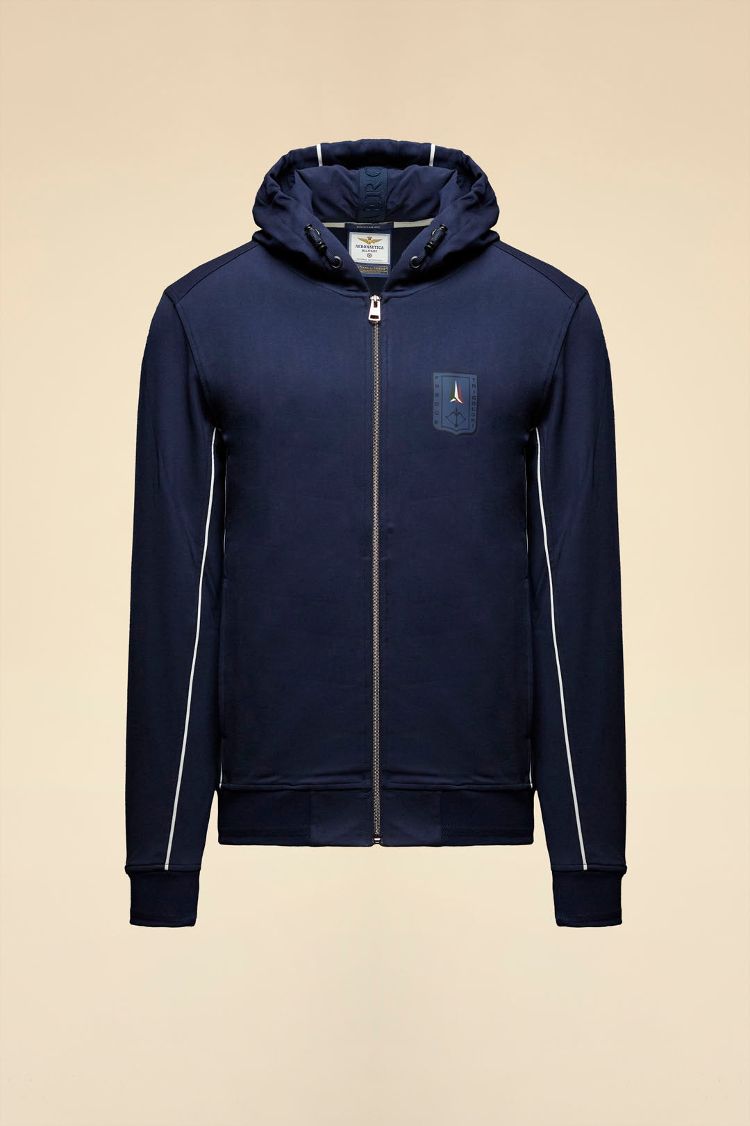 AERONAUTICA MILITARE FE2064UF00667 08184  HOODIE FELPA IN INTERLOCK CON CAPPUCCIO - Atelier Fratelli Carbè