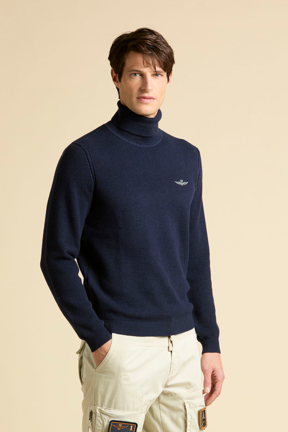 AERONAUTICA MILITARE MA1583UL00903 08184  TURTLENECK KNIT MAGLIA COLLO ALTO - Atelier Fratelli Carbè