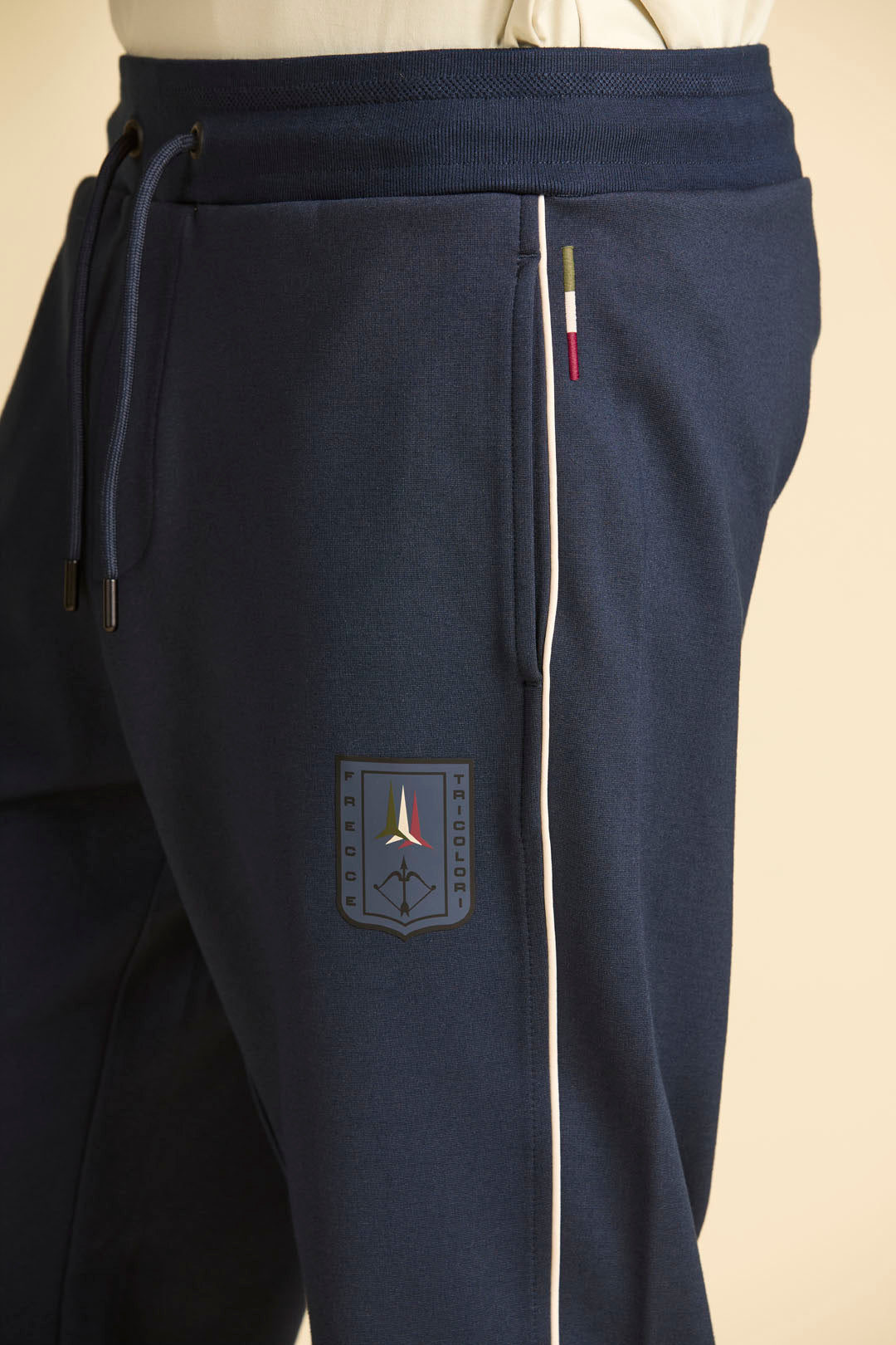 AERONAUTICA MILITARE PF1004UF00667 08184  SWEAT PANT INTERLOCK CON PATCH E PIPING - Atelier Fratelli Carbè