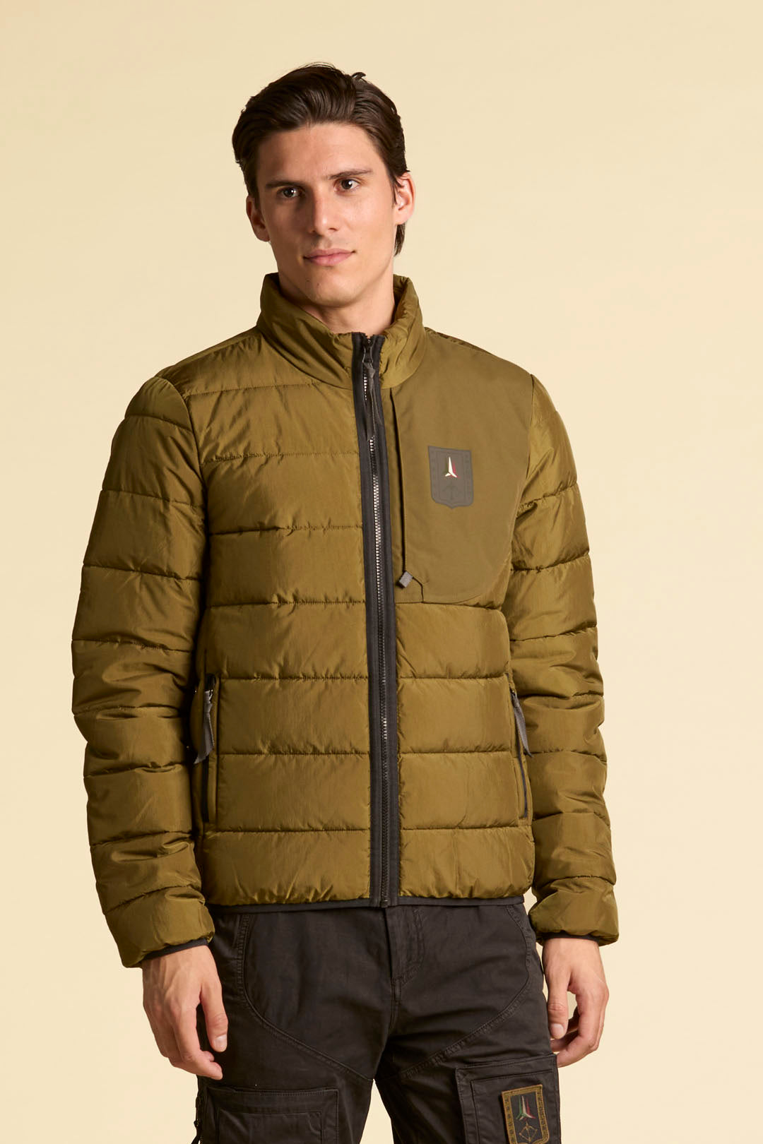 AERONAUTICA MILITARE AB3022UCT04214 07198  BLOUSON JACKET GIUBBINO IN NYLON CRINKLE CANGIANTE - Atelier Fratelli Carbè