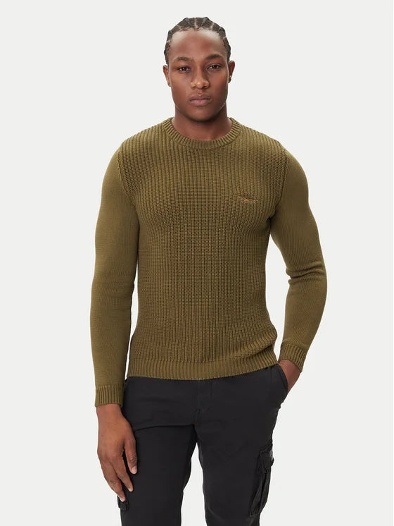 AERONAUTICA MILITARE MA1571UL00409 07198  KNIT GIROCOLLO IN LANA MERINO - Atelier Fratelli Carbè