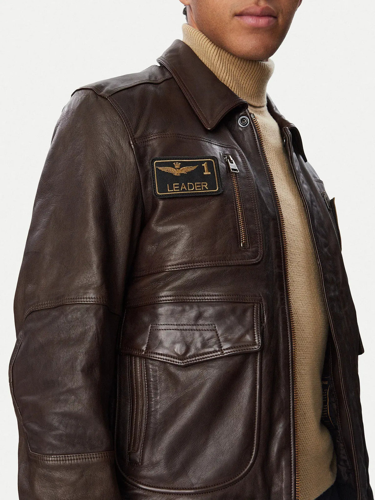 AERONAUTICA MILITARE 262PN0846U100839 BLOUSON JACKET PELLE by AERONAUTICA MILITARE