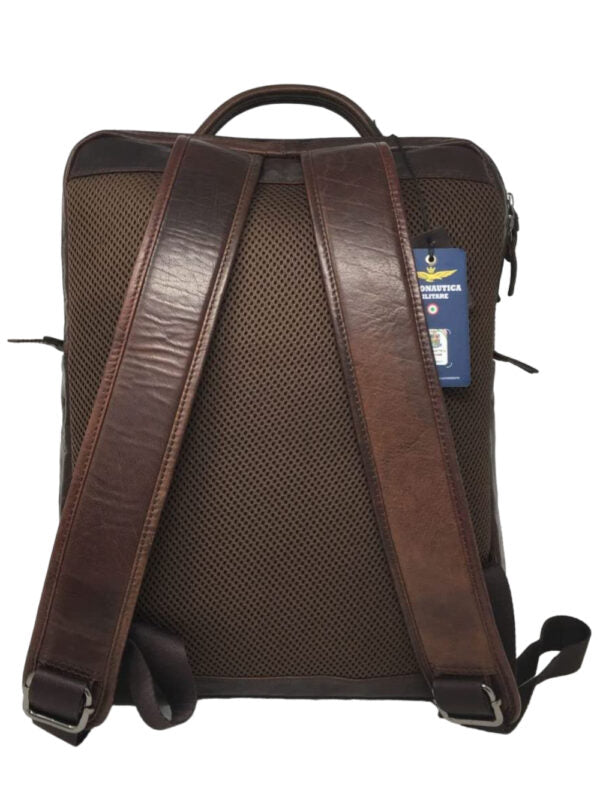 AERONAUTICA MILITARE AM305-MO COMPUTER BAG ZAINO IN PELLE - Atelier Fratelli Carbè