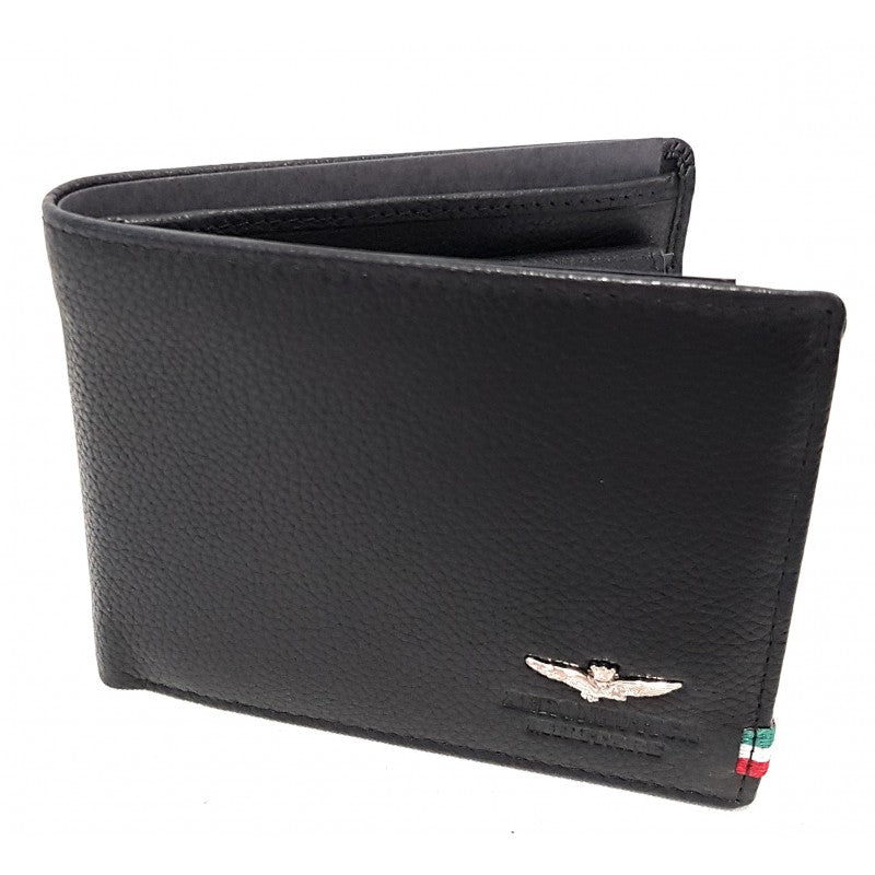 AERONAUTICA MILITARE AM103-NE Portafoglio in pelle - Atelier Fratelli Carbè