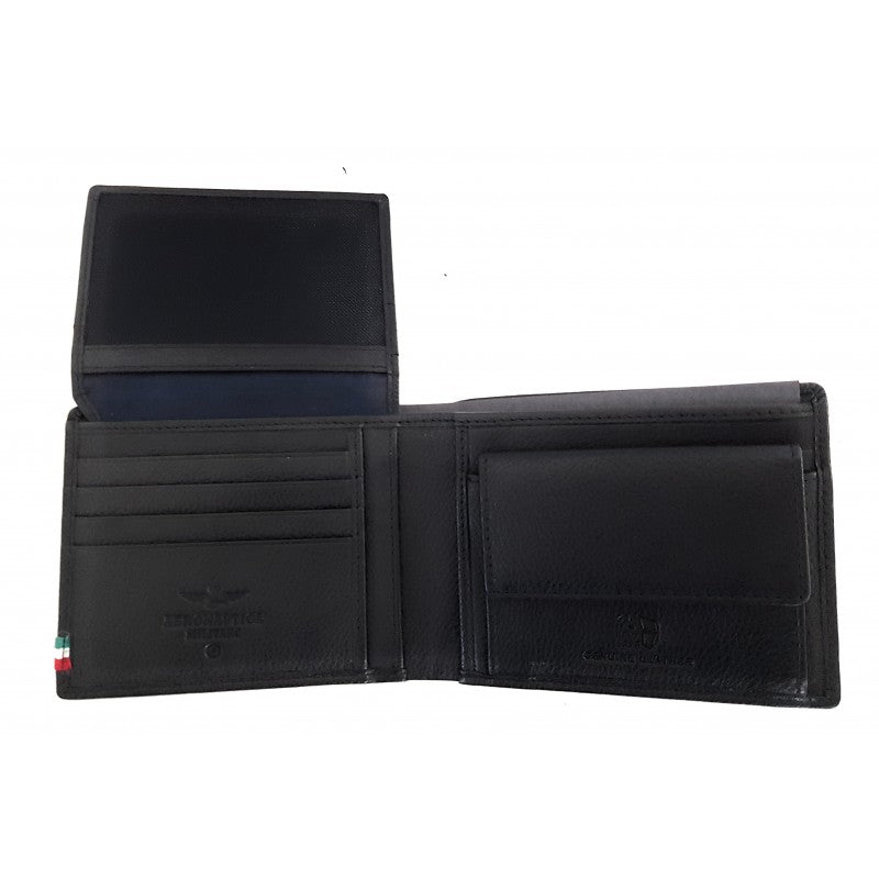 AERONAUTICA MILITARE AM103-NE Portafoglio in pelle - Atelier Fratelli Carbè