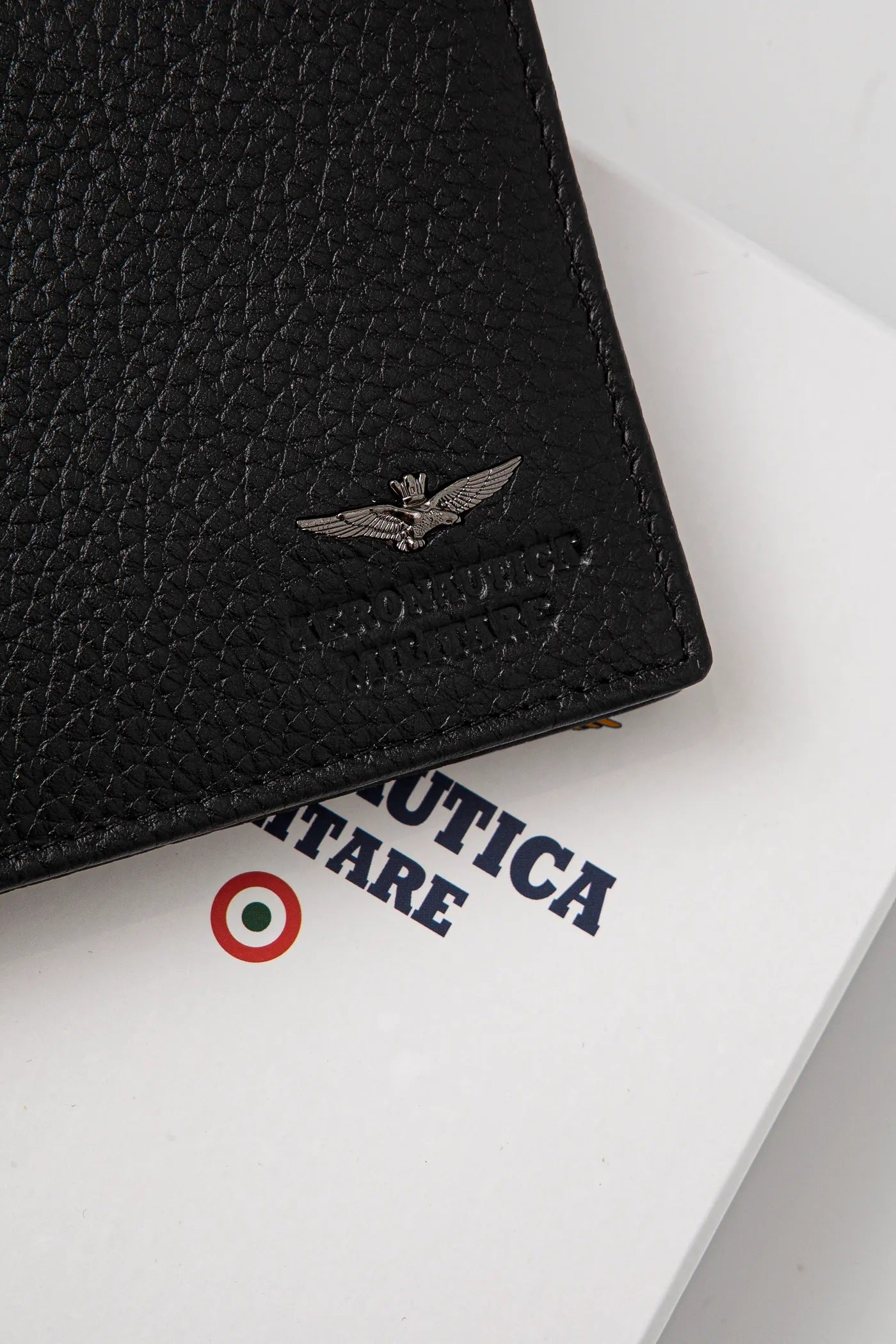 AERONAUTICA MILITARE AM181-NE  WALLET PORTAFOGLIO  PELLE - Atelier Fratelli Carbè