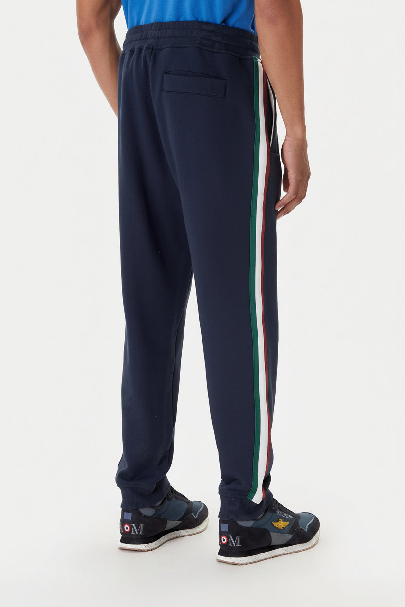 AERONAUTICA MILITARE 261PF1005UF00677 08184  PANTS Jogger in felpa con bande tricolori