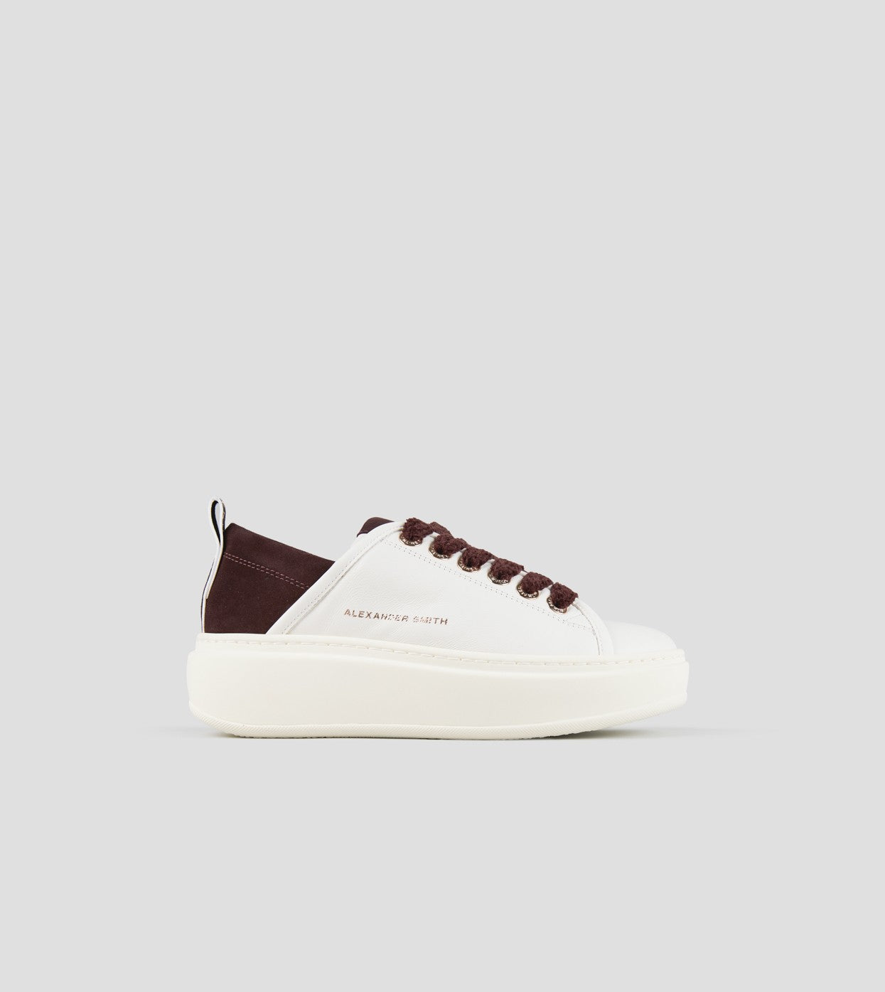 ALEXANDER SMITH ASBCWHW 0523WDX  SNEAKER WEMBLEY HIGH WOMAN WHITE BORDEAUX - Atelier Fratelli Carbè