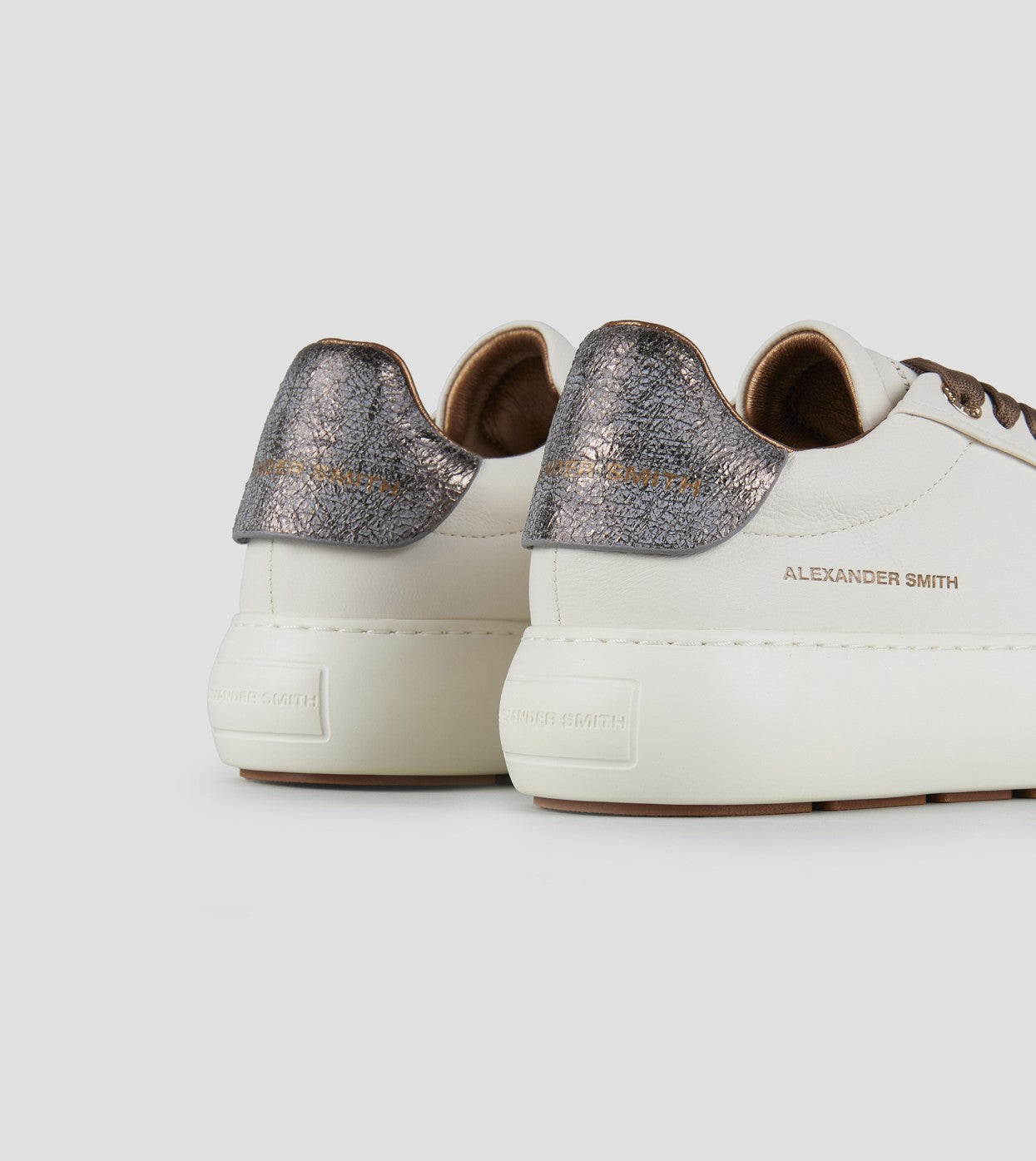 ALEXANDER SMITH ASBCSOW 3567WBZ  SNEAKER SOHO WOMAN WHITE BRONZE - Atelier Fratelli Carbè