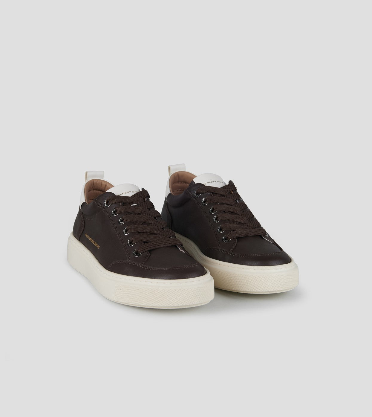 ALEXANDER SMITH ASBCBDM 3298-DBW  SNEAKER BOND MAN DARK BROWN WHITE - Atelier Fratelli Carbè