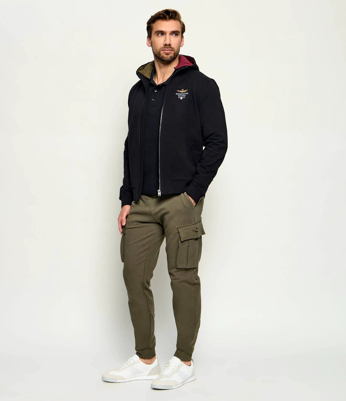 Aeronautica Militare Sweat Pant Cargo Uomo Tea Leaf - Retro