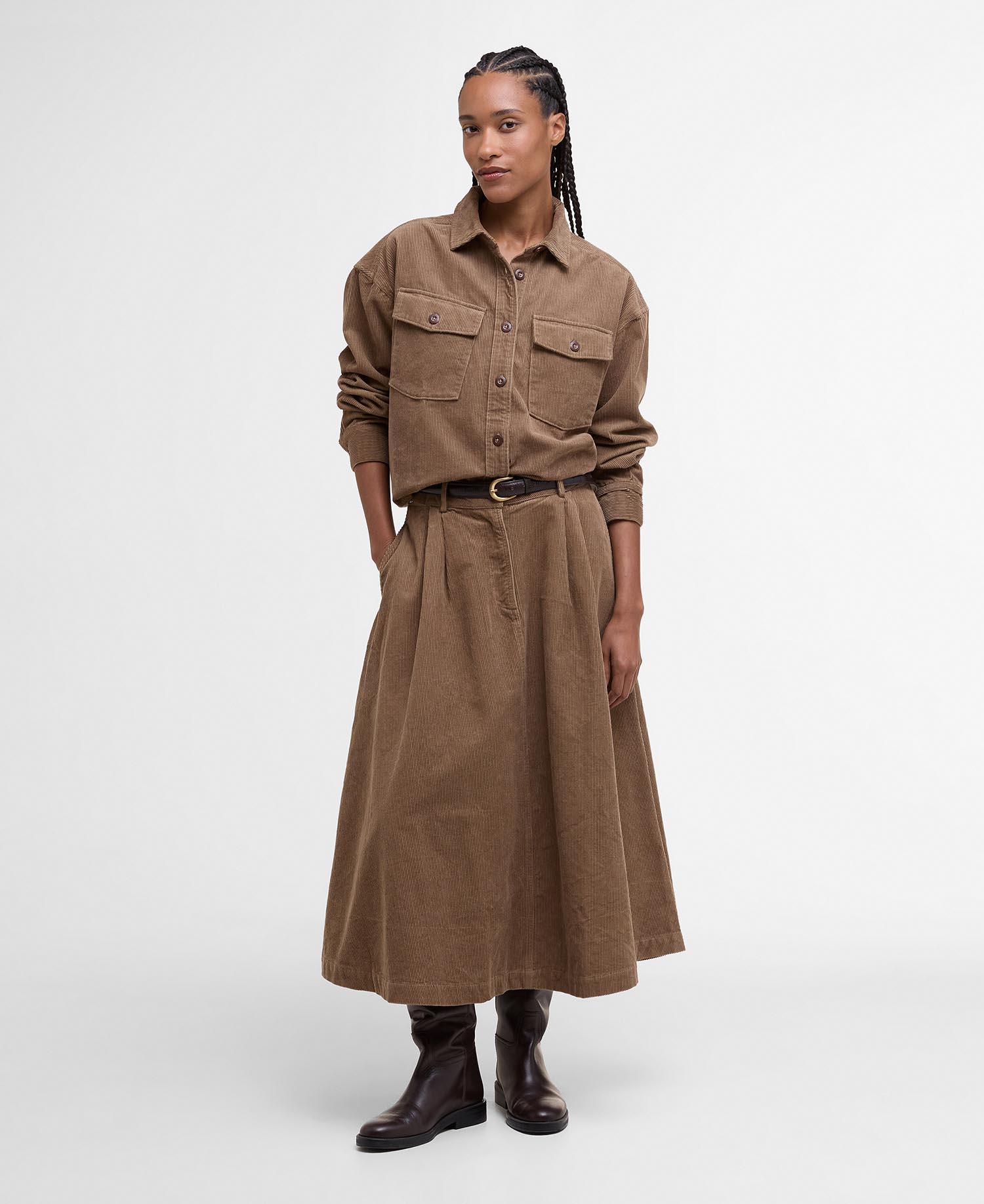 BARBOUR LSK0131E31 YASMIN MIDI SKIRT - Atelier Fratelli Carbè