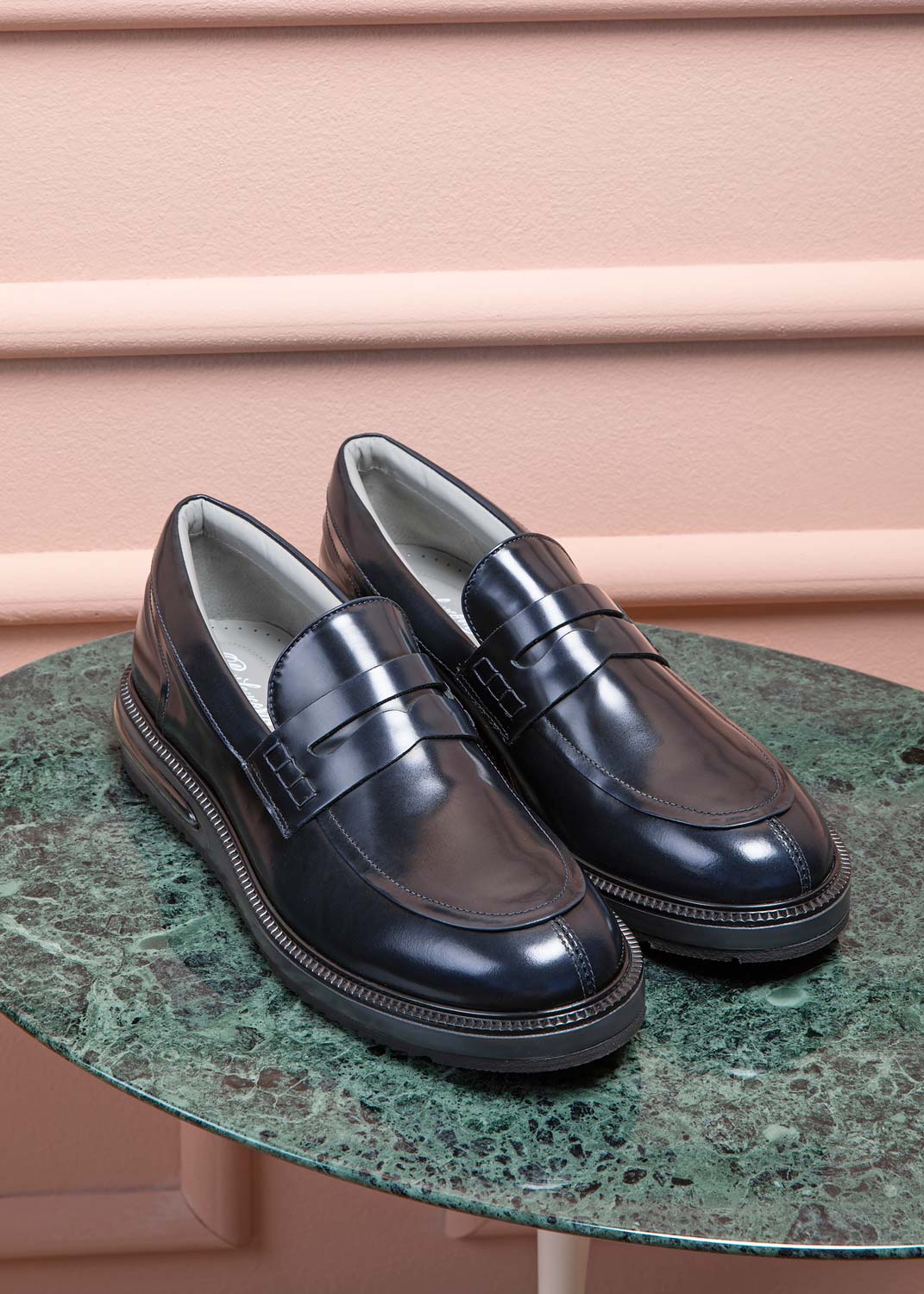 BARLEYCORN UW20A8890MBC11KB  LOAFER Air Mocassin Blue Leather - Atelier Fratelli Carbè