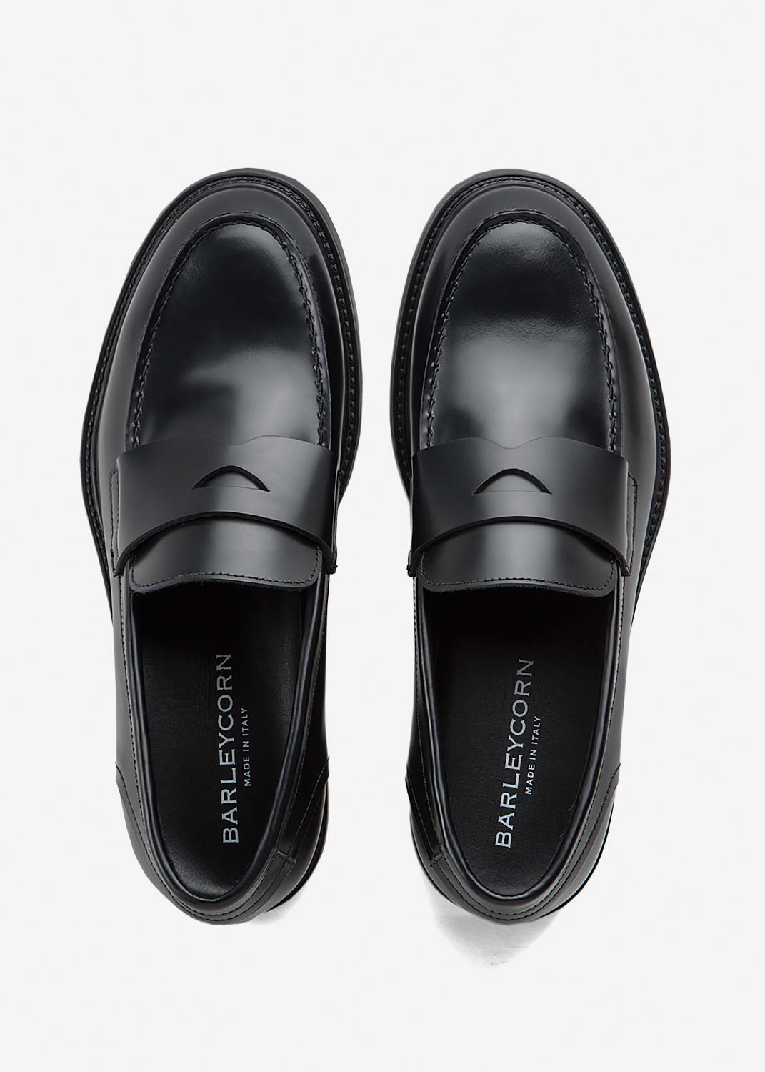 BARLEYCORN SL8922MBC00B  LOAFER Sleek Moccasin Black Leather - Atelier Fratelli Carbè