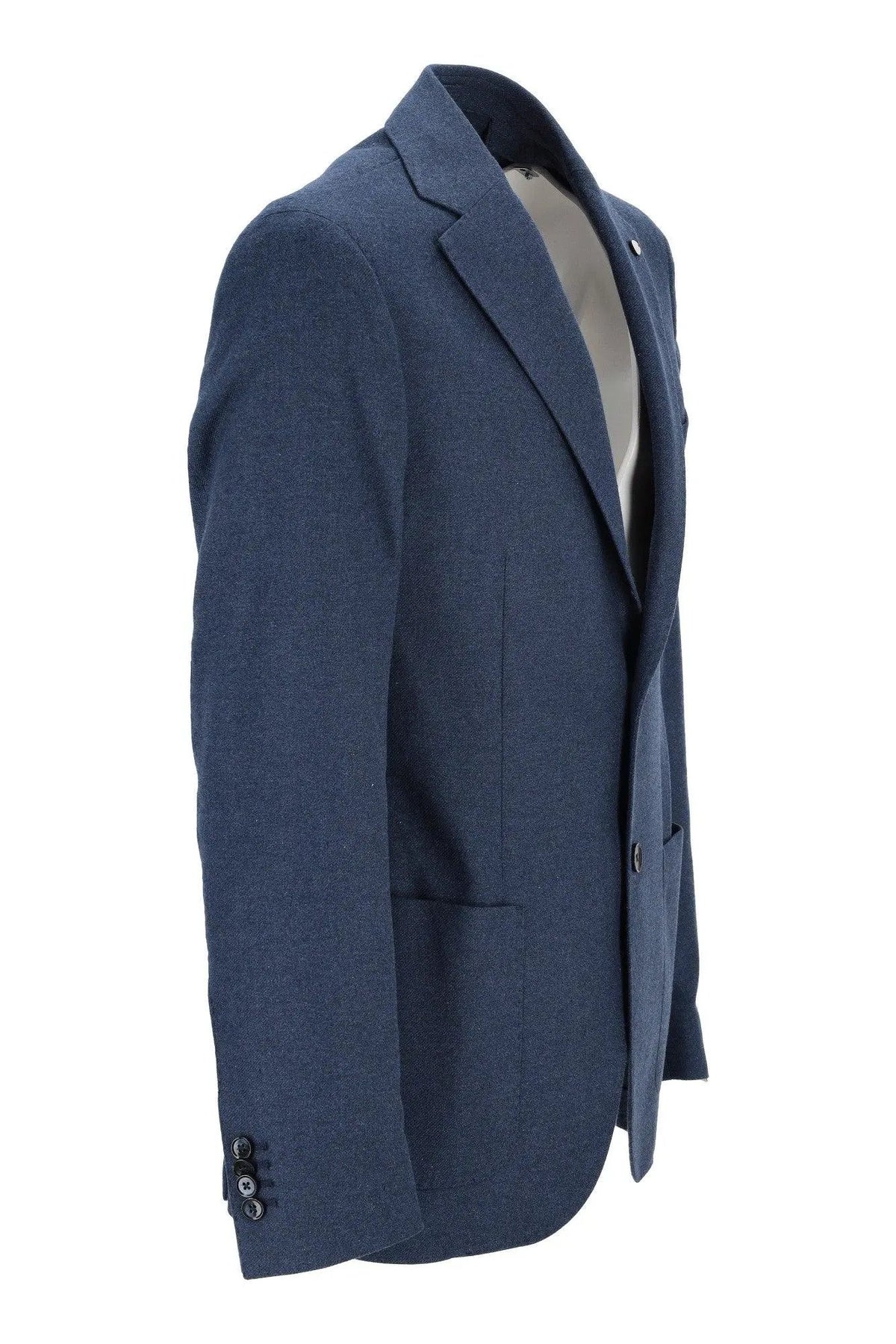 Giacca uomo blu elegante in tessuto, stile classico, moda abbigliamento maschile