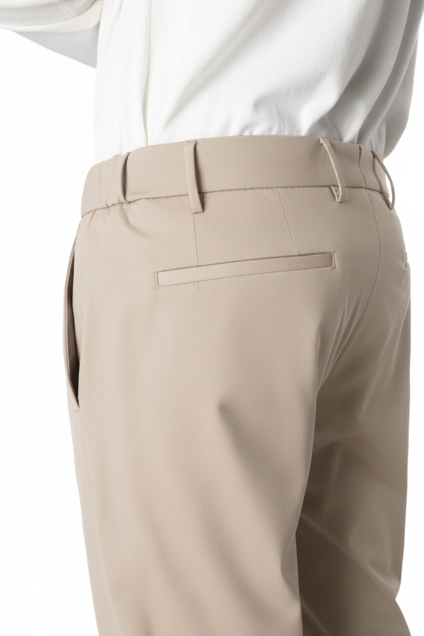 BERWICH MORELLO ELAX CRASOSILK CHALK TROUSER TX AMERICA VITA ELAST