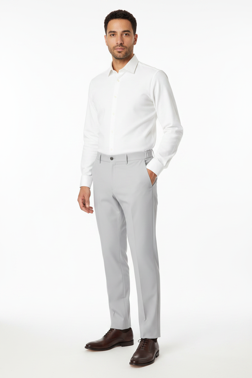 BERWICH MORELLO ELAX CRASOSILK GRAY TROUSER TX AMERICA VITA ELAST