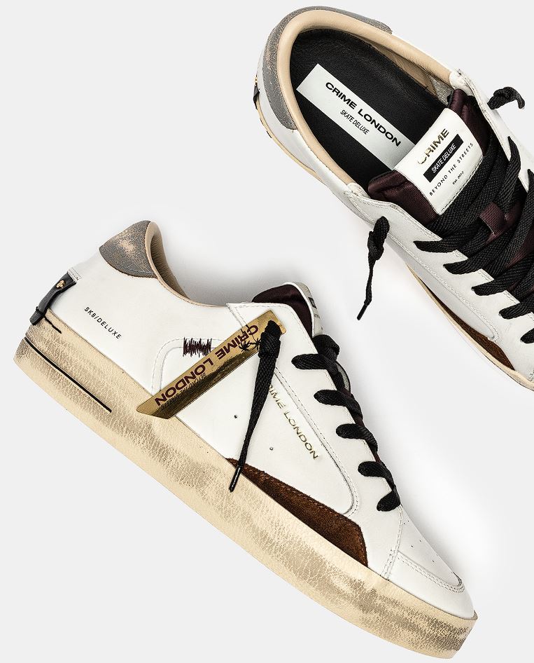 CRIME LONDON 11104AA8.10 SNEAKER SK8 DELUXE OAK FOG - Atelier Fratelli Carbè