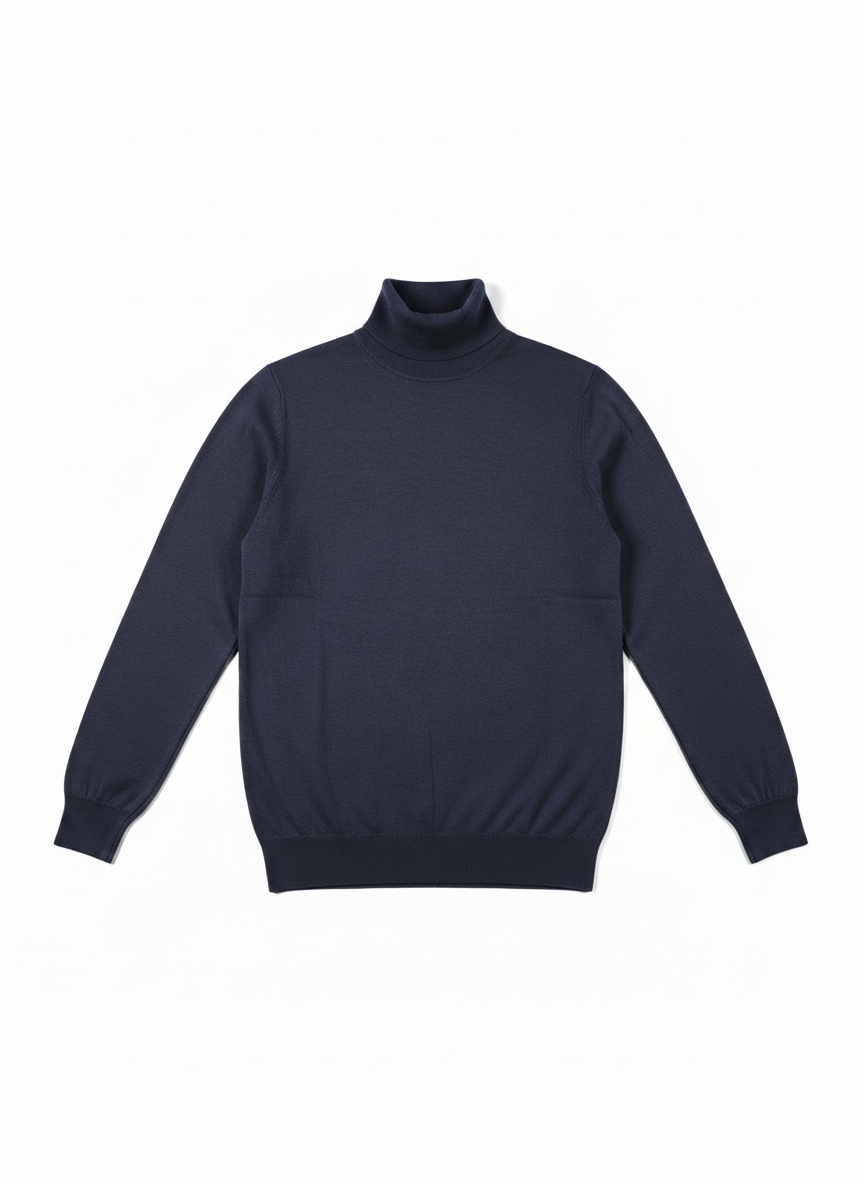 DIKTAT DK97003 BLU NOTTE TURTLENECK KNIT - Atelier Fratelli Carbè