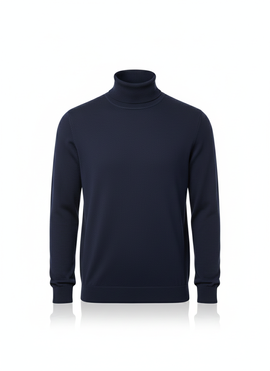 DIKTAT DK97003 BLU NOTTE TURTLENECK KNIT - Atelier Fratelli Carbè