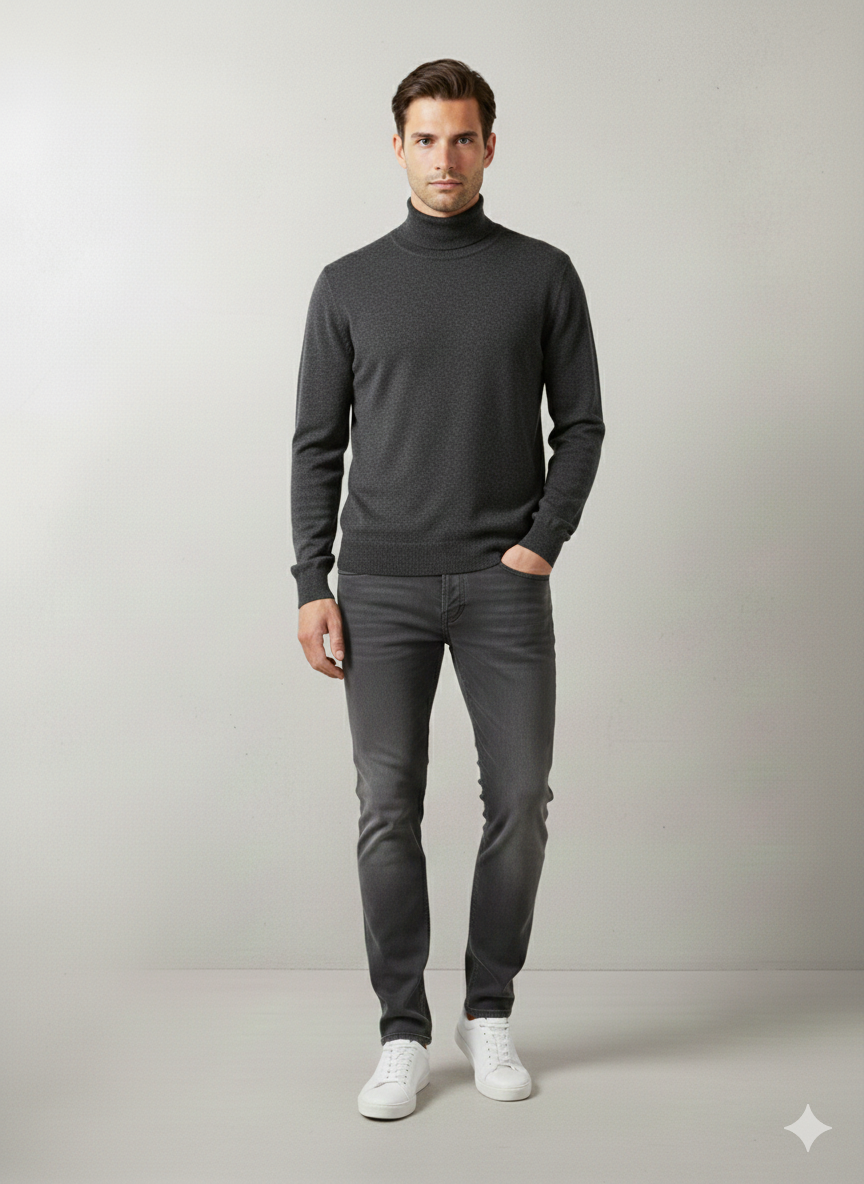 DIKTAT DK97003 GRIGIO TURTLENECK KNIT - Atelier Fratelli Carbè