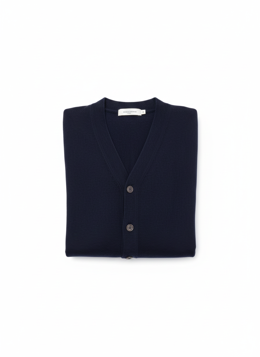 DIKTAT DK97004 BLU NOTTE CARDIGAN - Atelier Fratelli Carbè