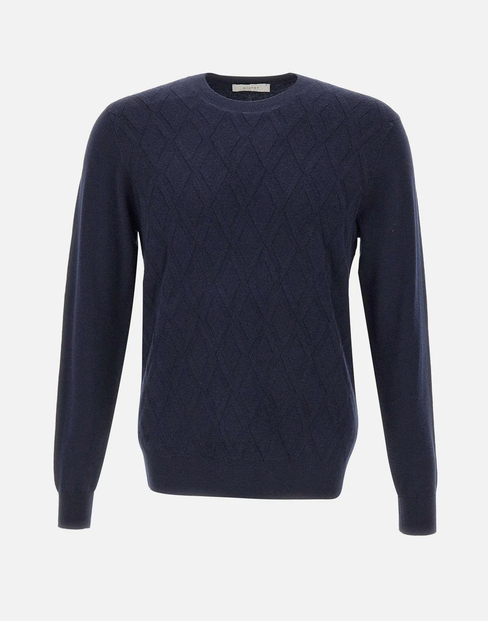 DIKTAT DK97025 BLU NOTTE KNIT MAGLIA INTERSI T.U - Atelier Fratelli Carbè