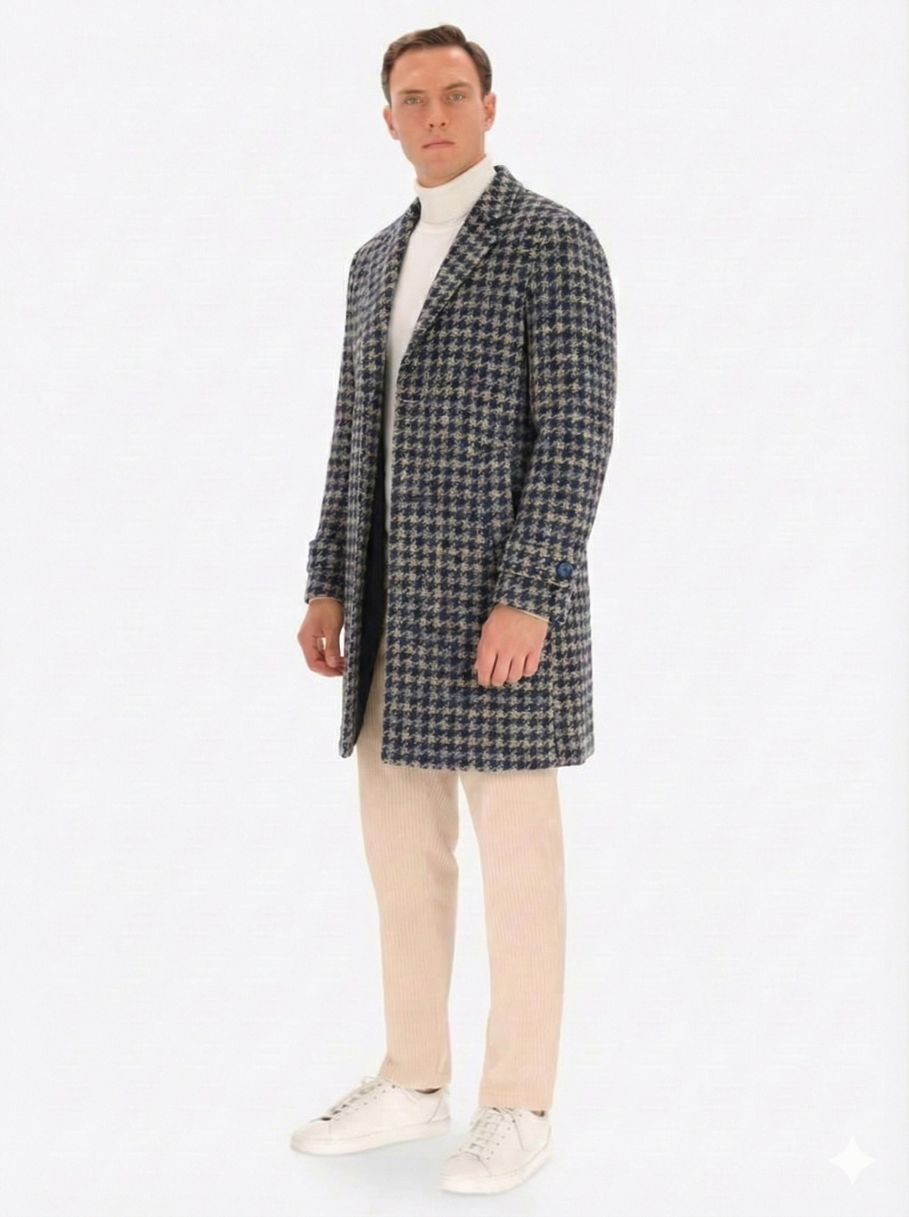 DISTRETTO12 CP1564 T083 003 COAT RAGLAN COAT CARDIFF PIED PULL - Atelier Fratelli Carbè