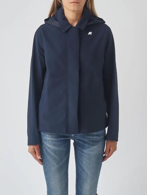 Giacca donna Bleizou Bonded K-WAY K51453W colore Blue (codice colore A2B) - vista frontale